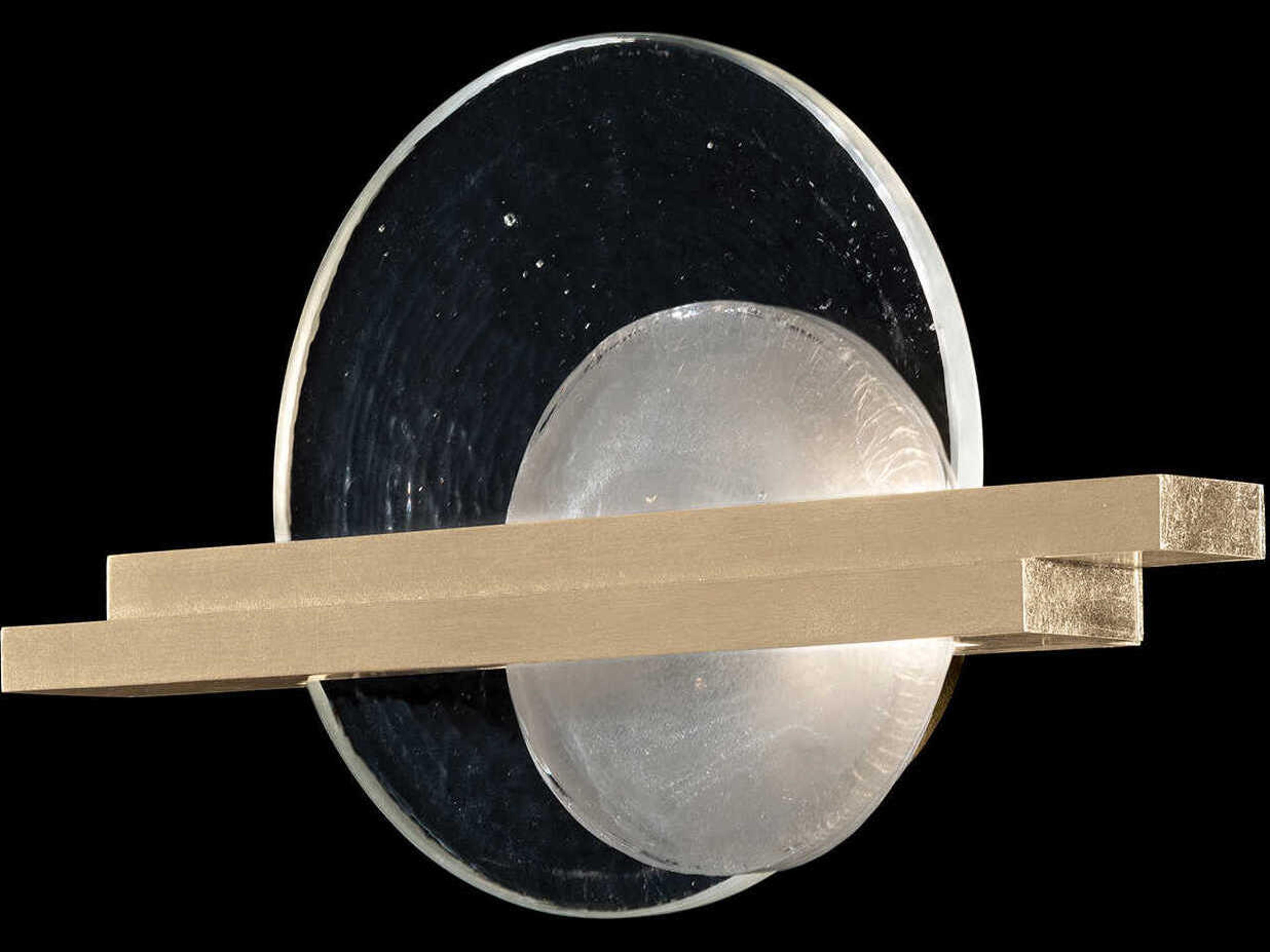 Fine Art Handcrafted Lighting Selene 2-Light Soft Gold Glass LED Wall Sconce