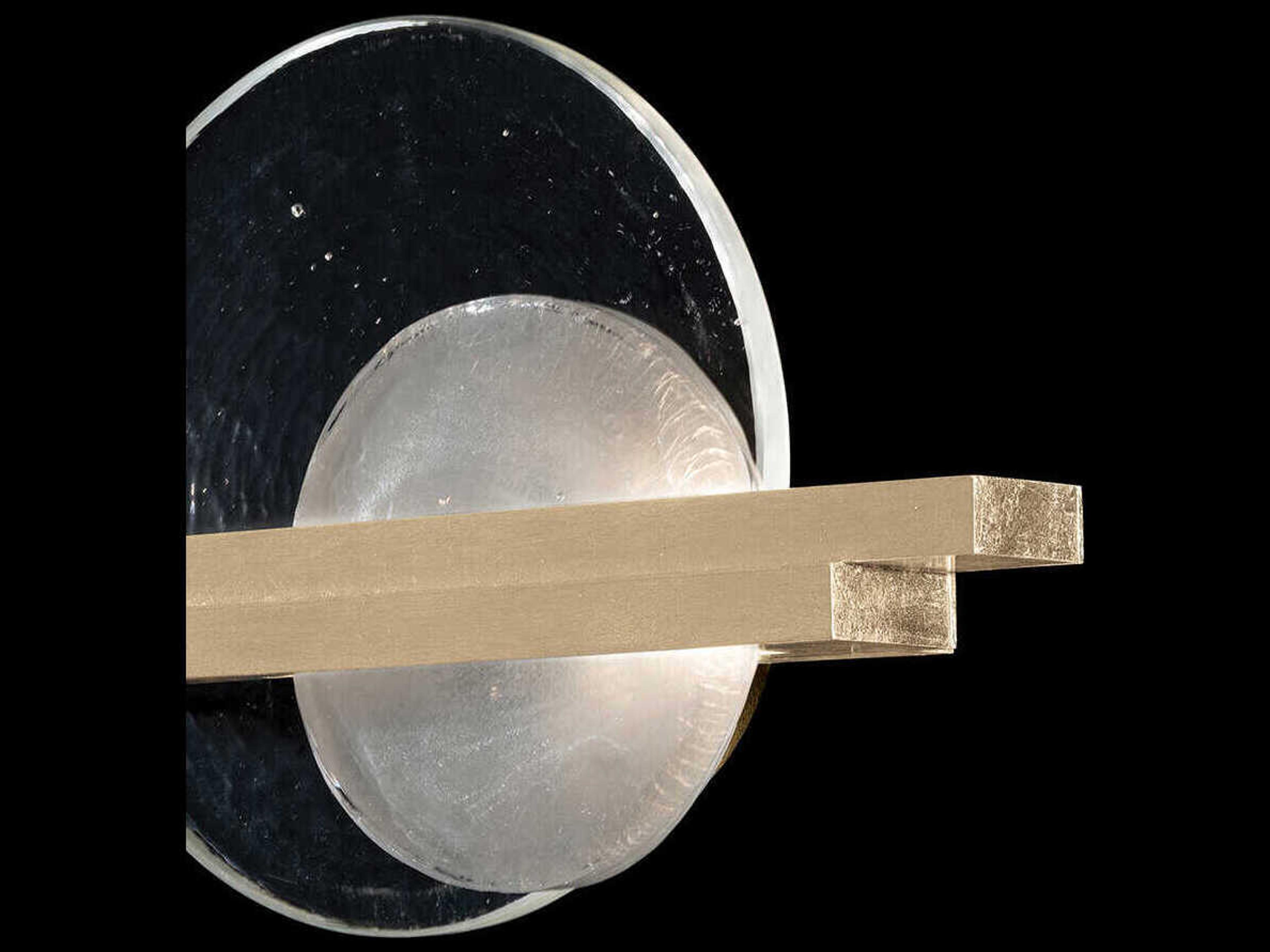 Fine Art Handcrafted Lighting Selene 2-Light Soft Gold Glass LED Wall Sconce