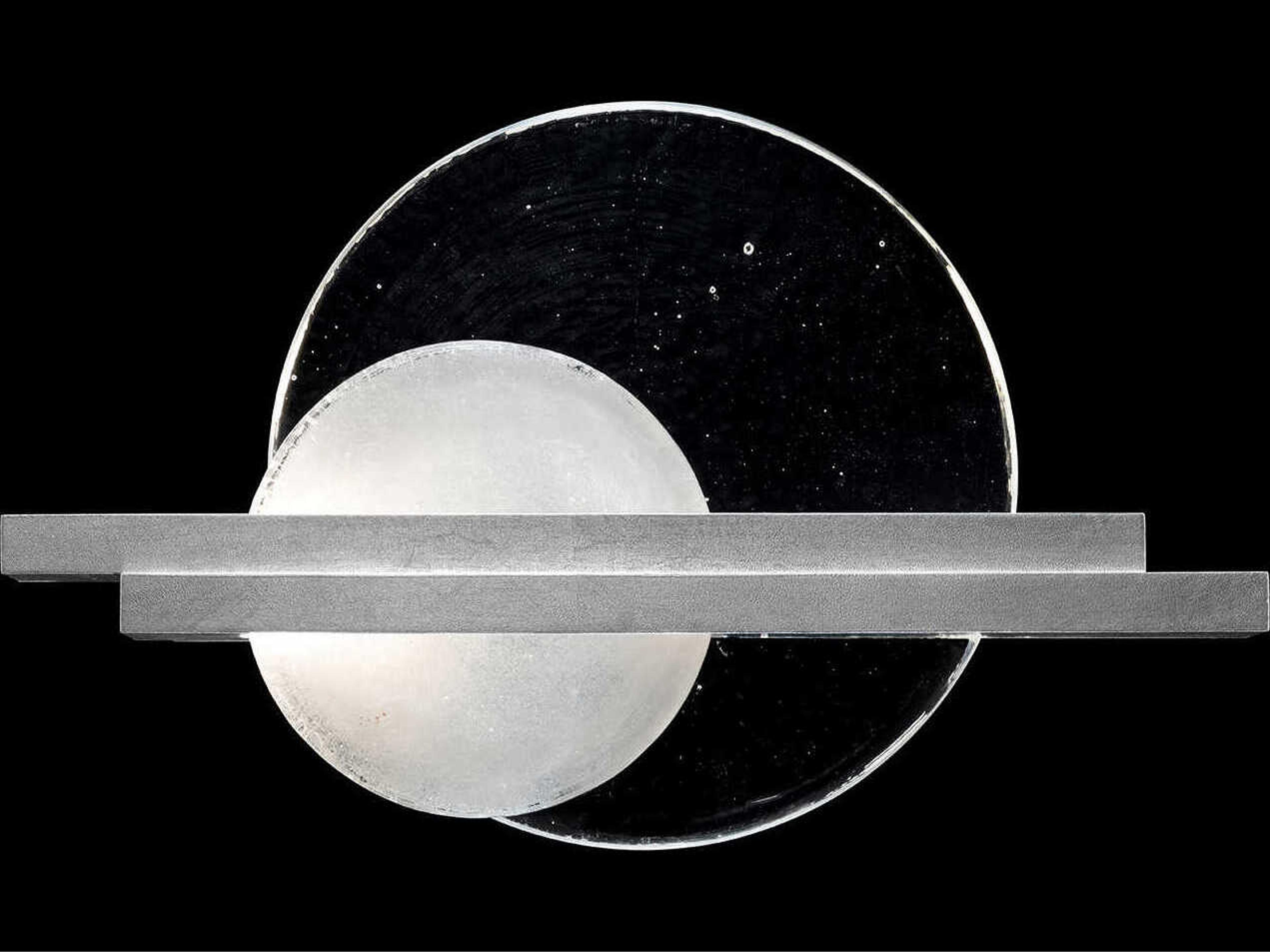 Selene 2-Light Silver Leaf Glass LED Wall Sconce