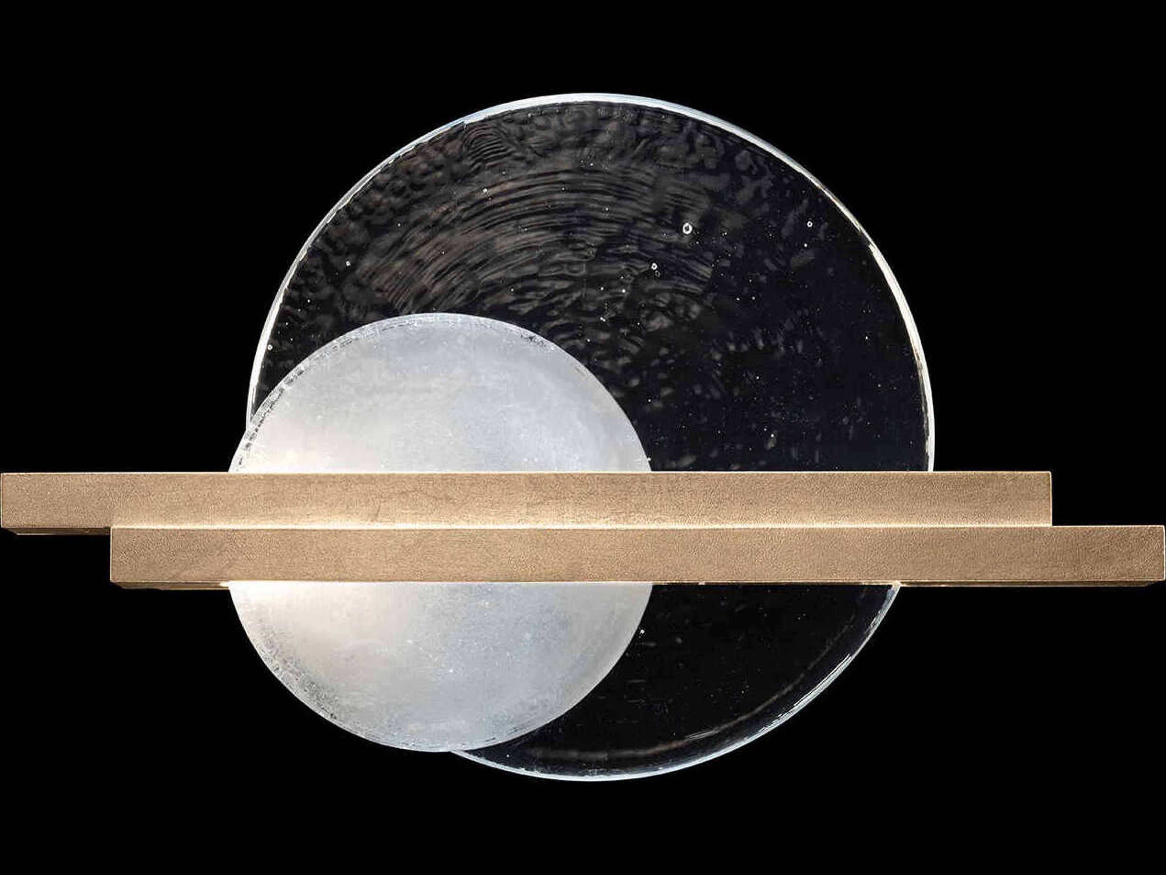 Selene 2-Light Soft Gold Glass LED Wall Sconce