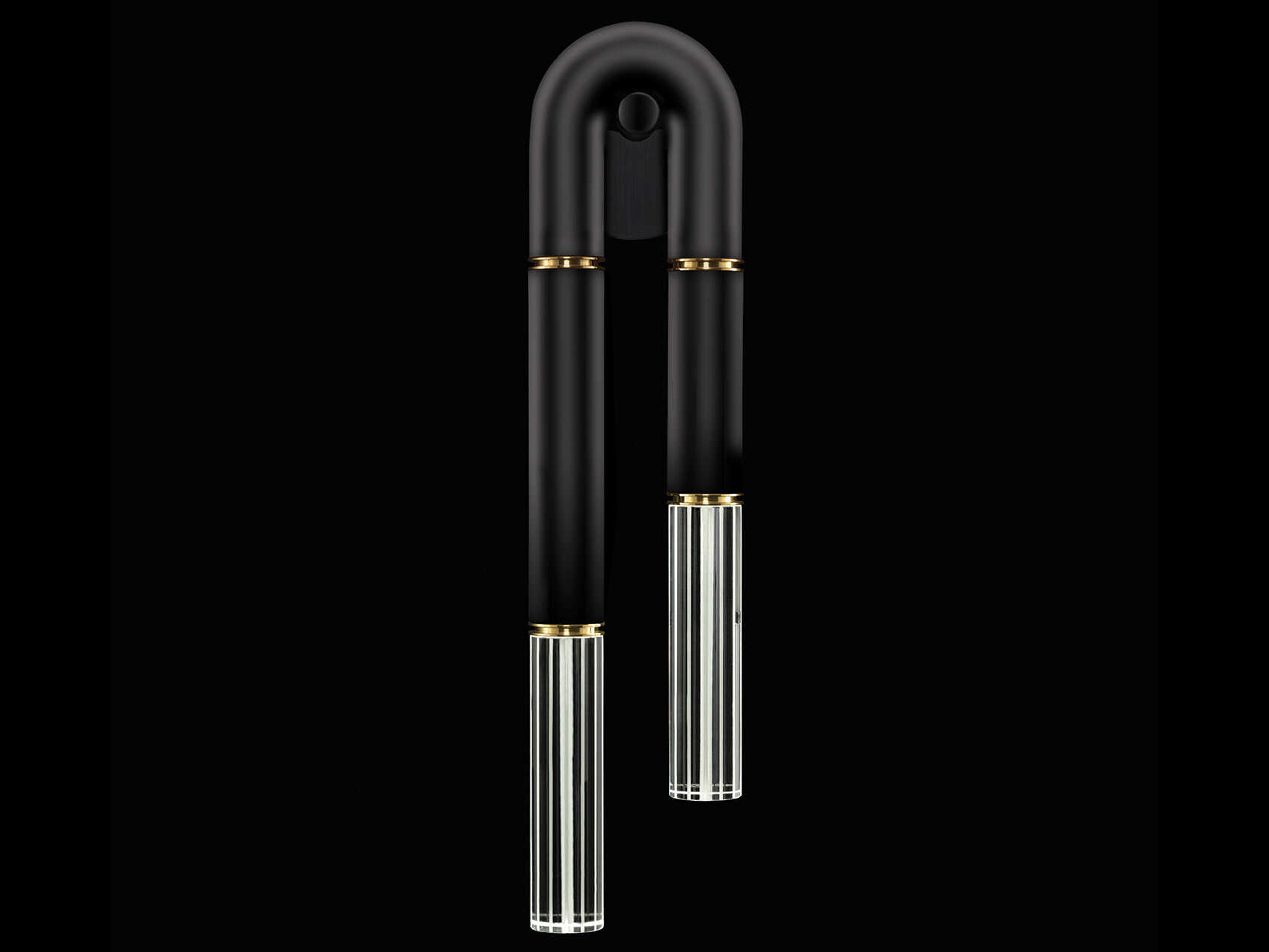 Antonia 2-Light Black Wall Sconce