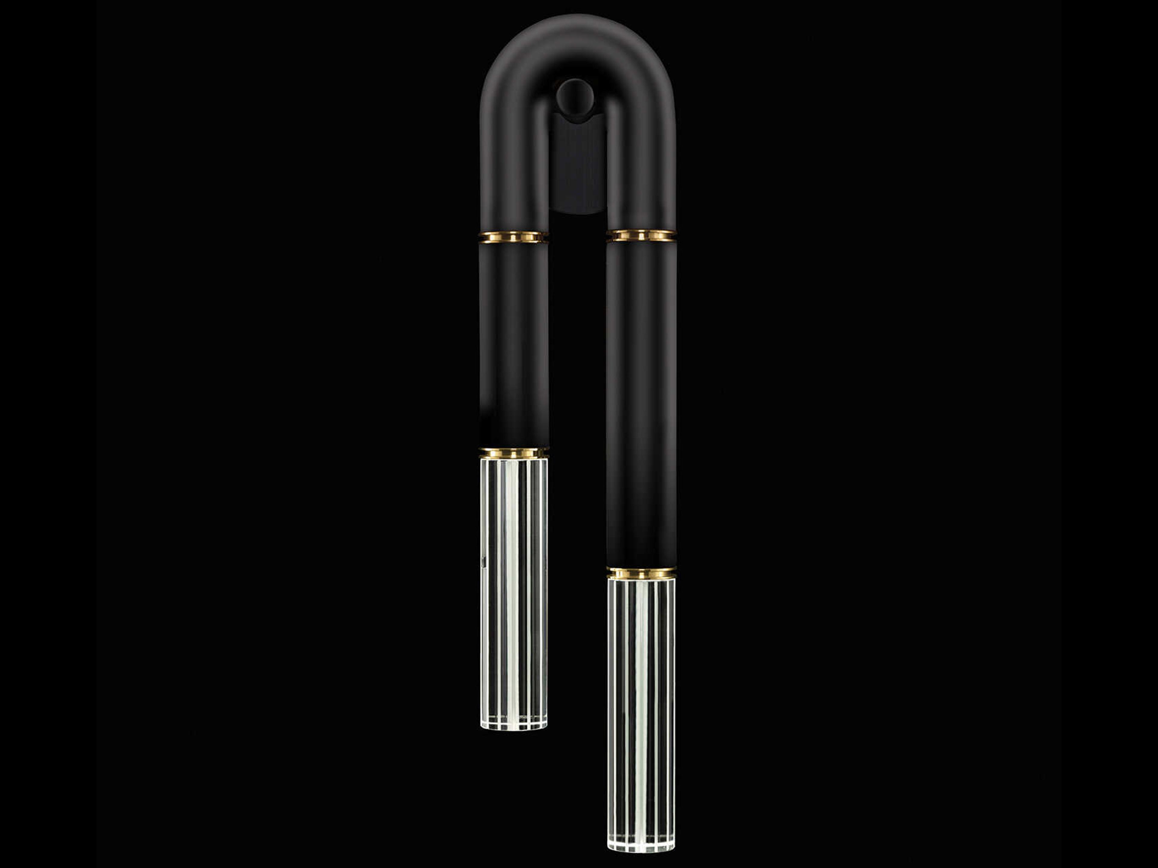 Antonia 2-Light Black Wall Sconce