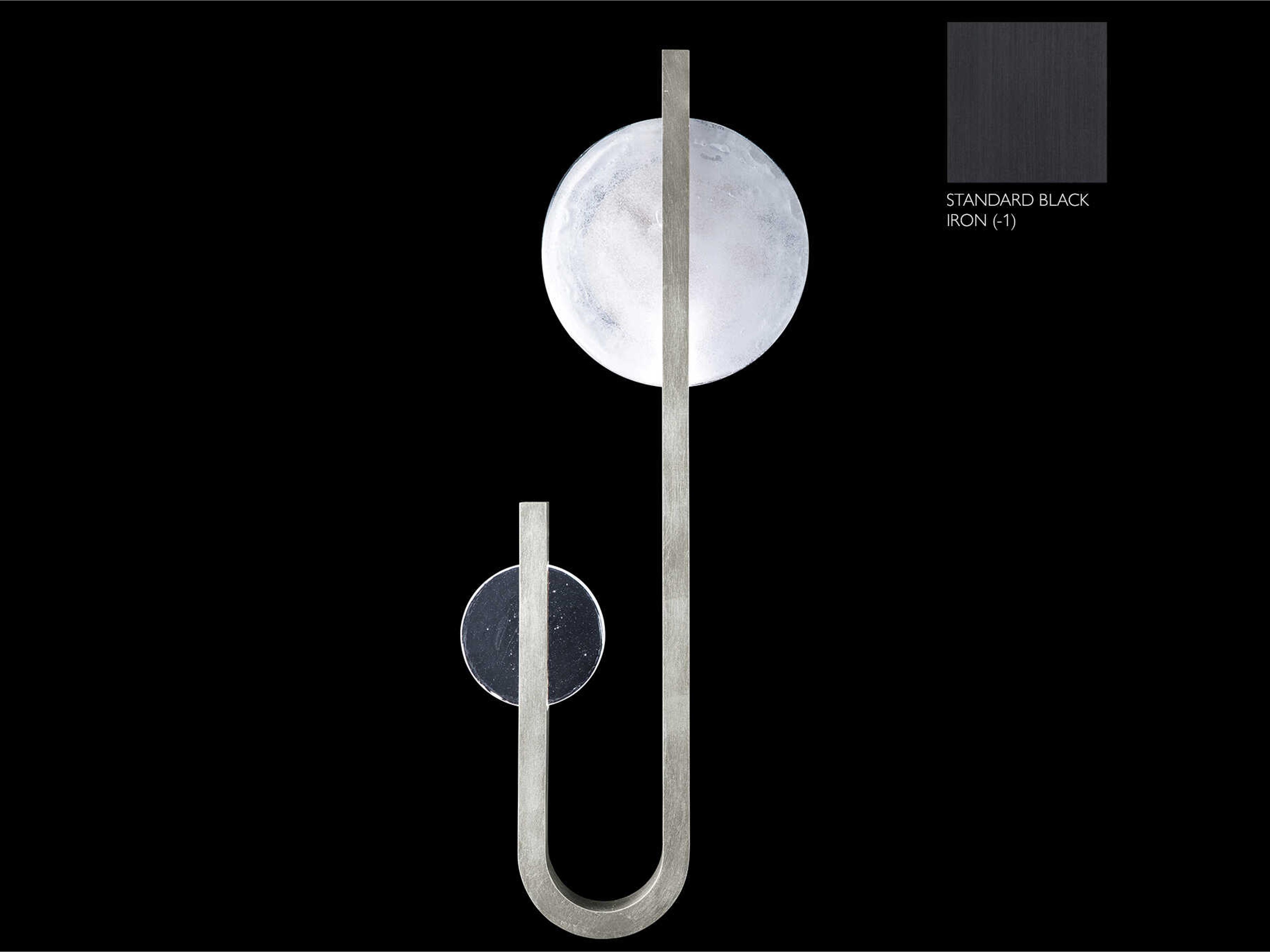 Selene 2-Light Black Glass LED Wall Sconce