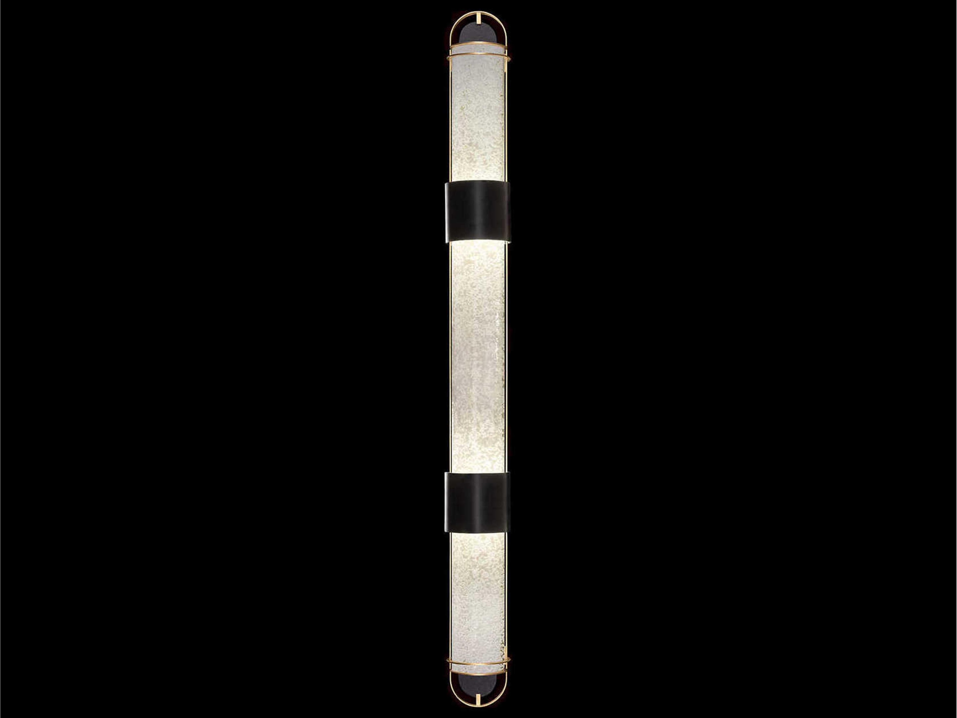 Fine Art Handcrafted Lighting Bond 4-Light Black Gold Wall Sconce