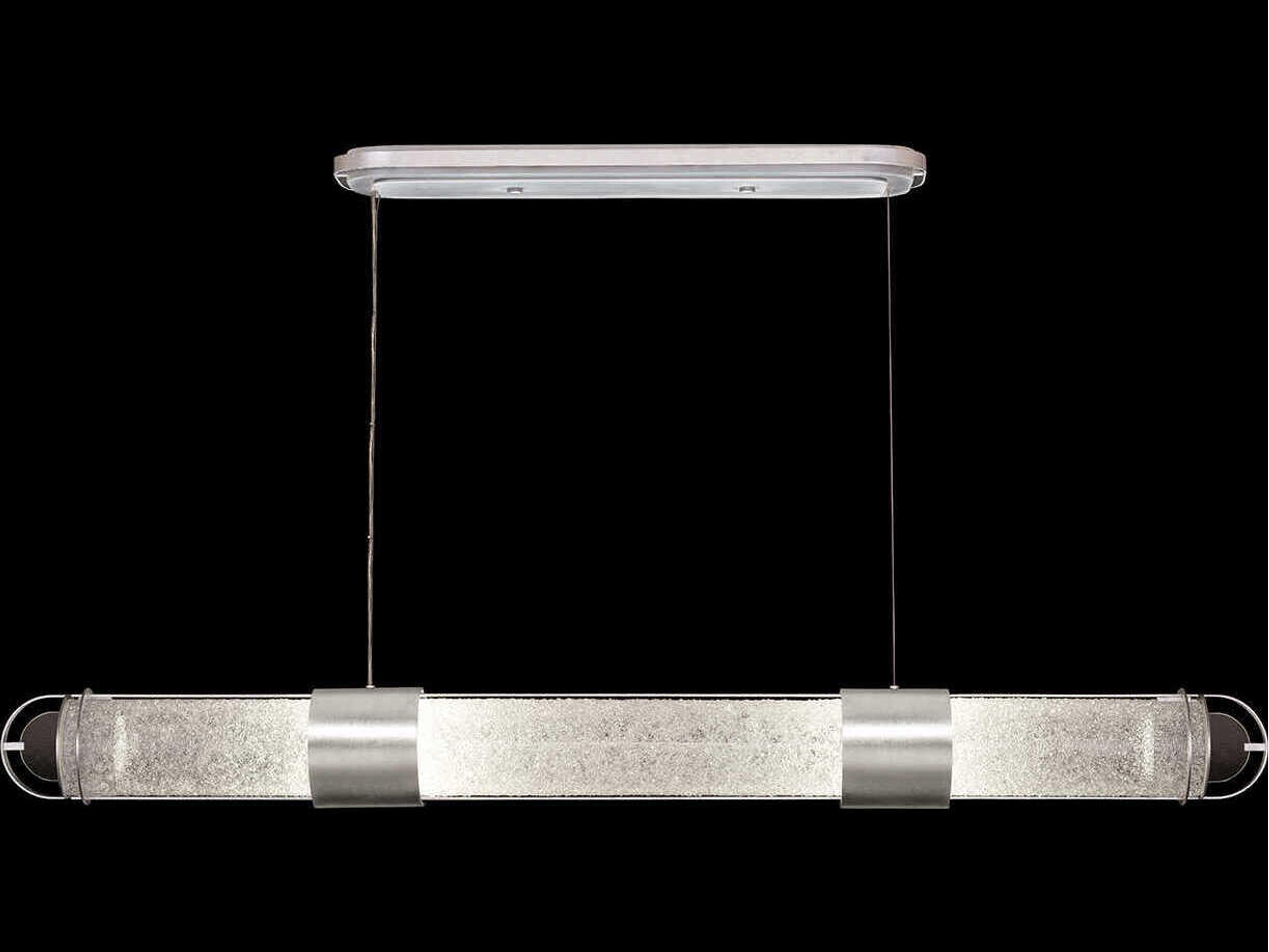 Bond 4-Light Silver Linear Island Pendant