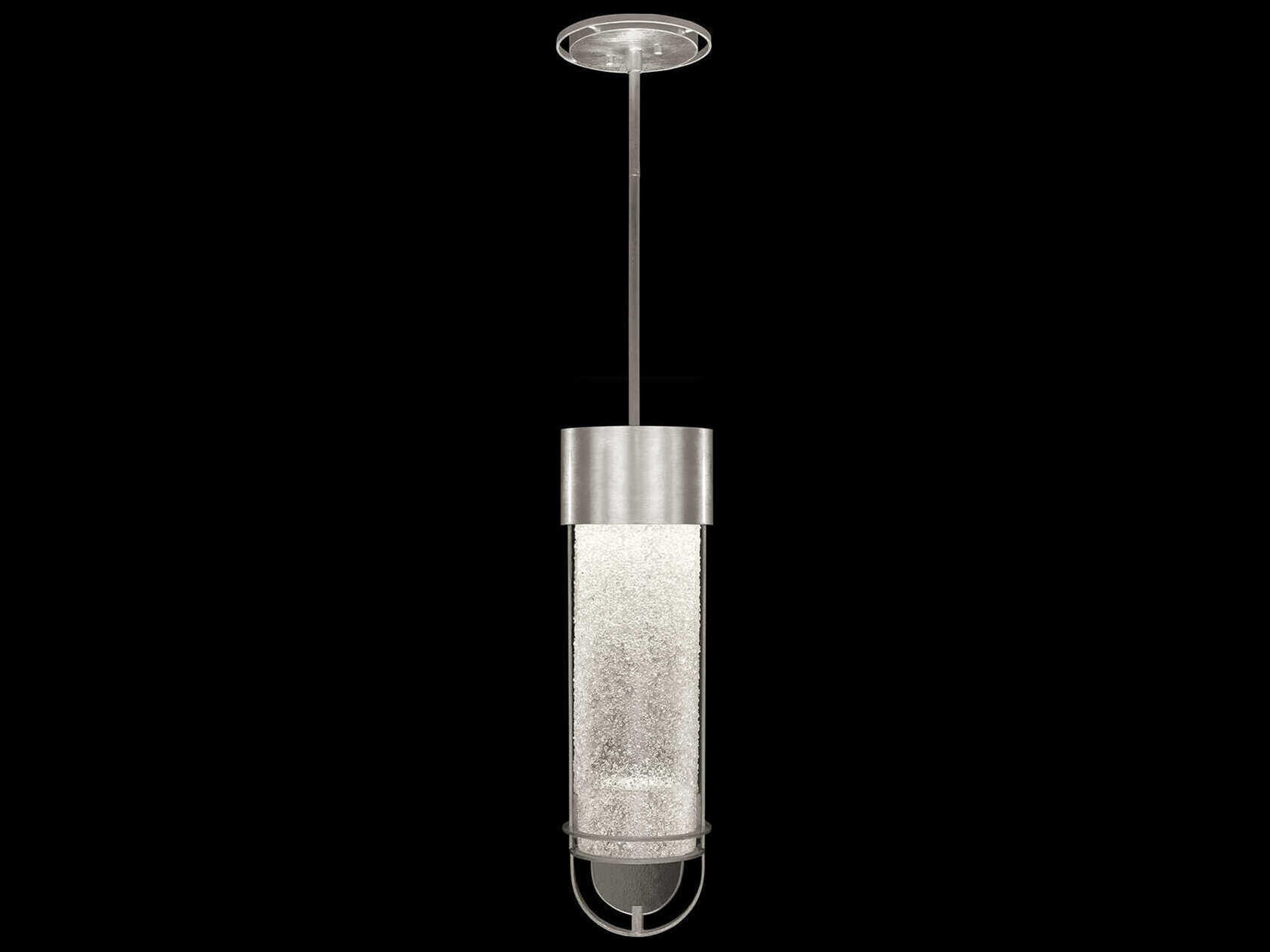 Bond 1-Light Silver Cylinder Mini Pendant