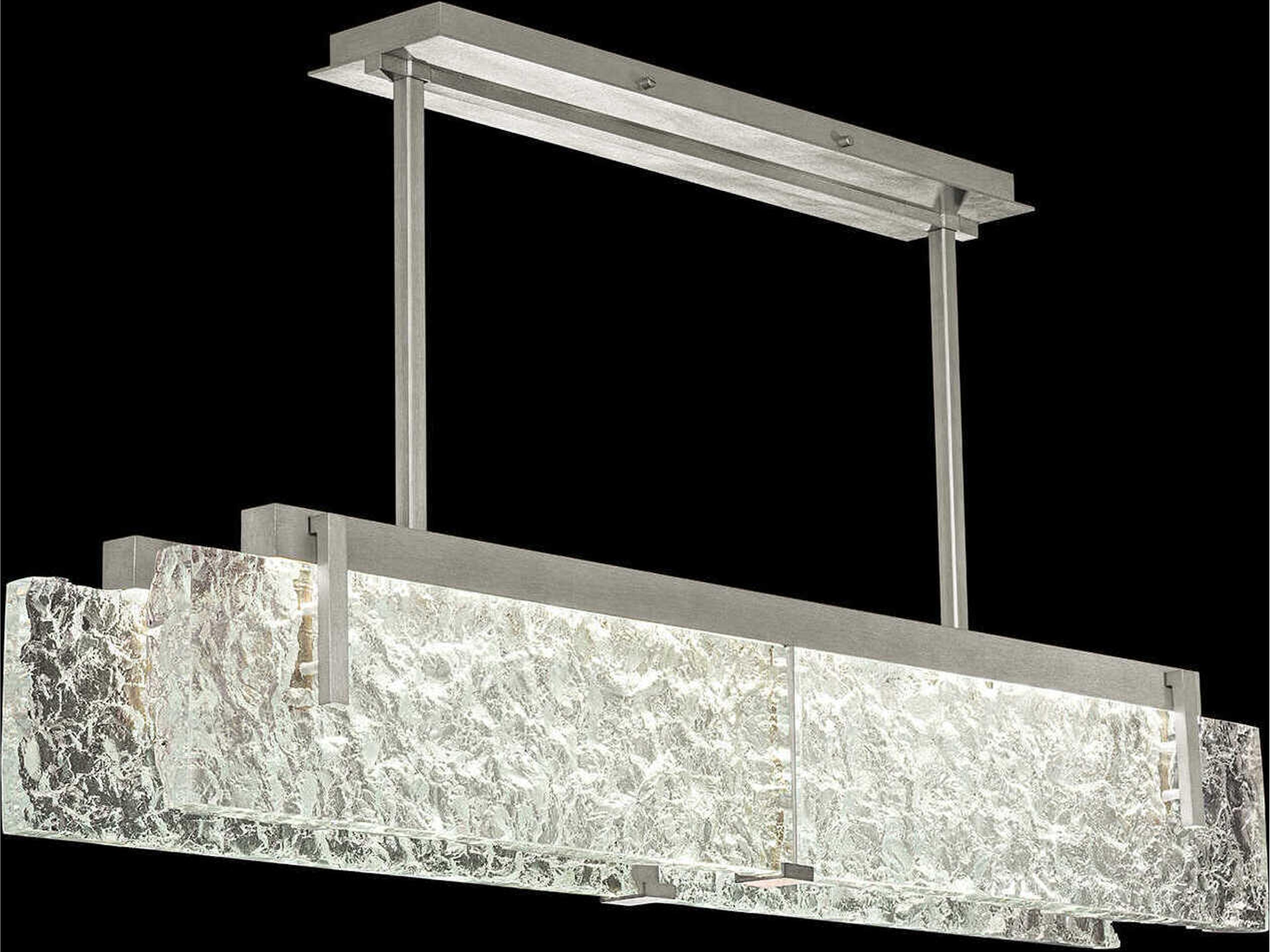 Terra 4-Light Silver Linear Island Pendant