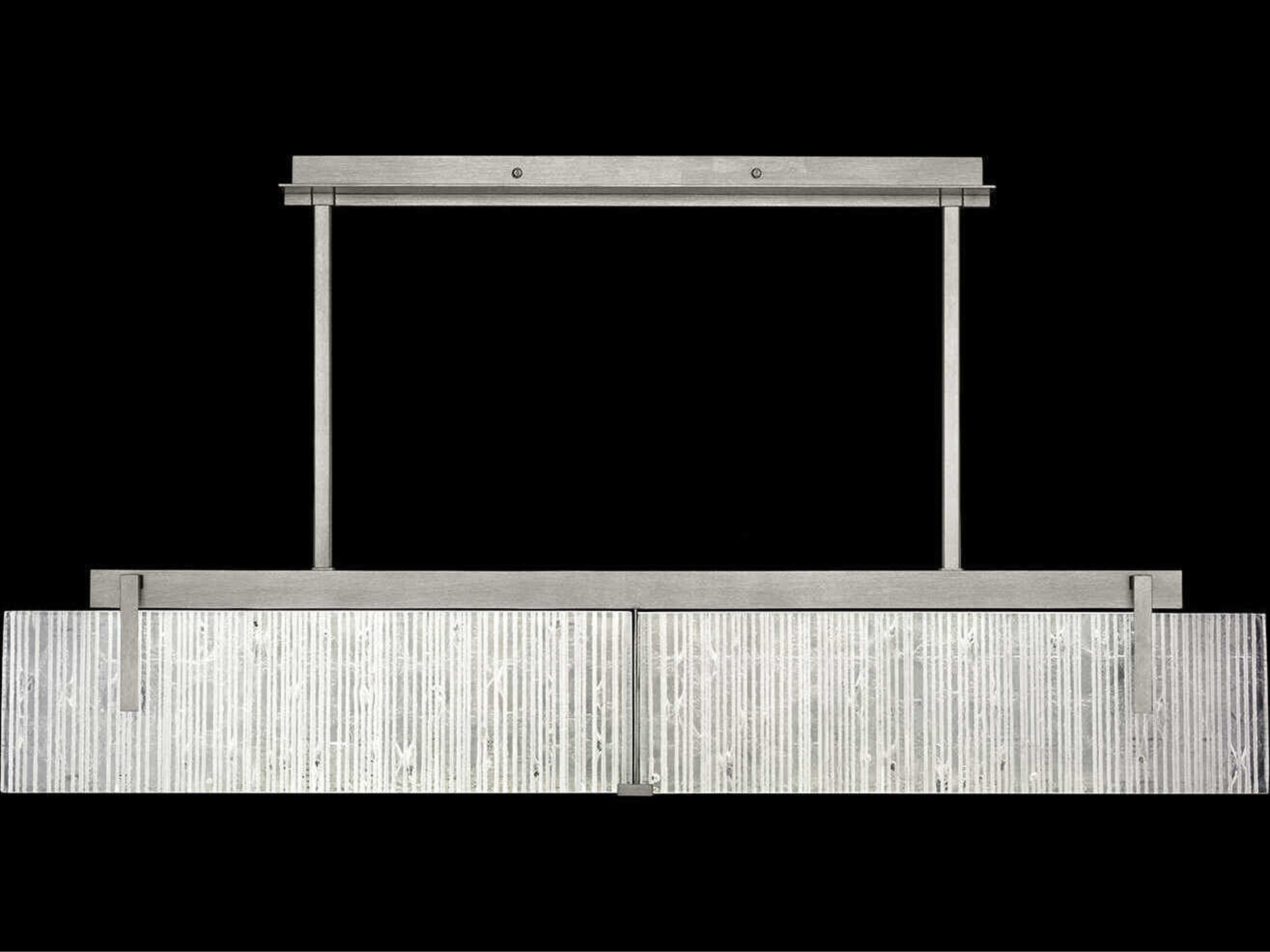 Fine Art Handcrafted Lighting Terra 4-Light Silver Linear Island Pendant