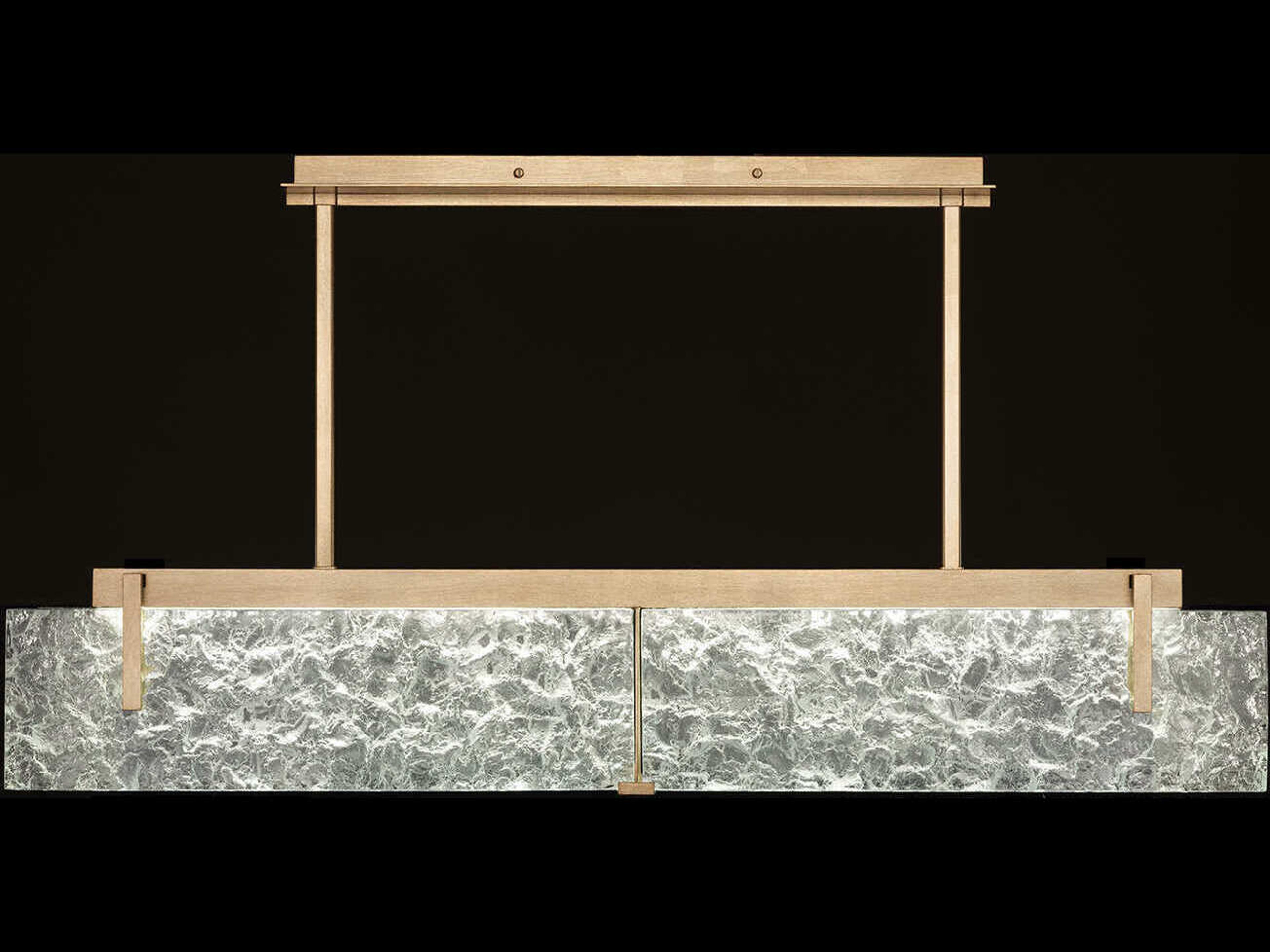 Fine Art Handcrafted Lighting Terra 4-Light Gold Linear Island Pendant