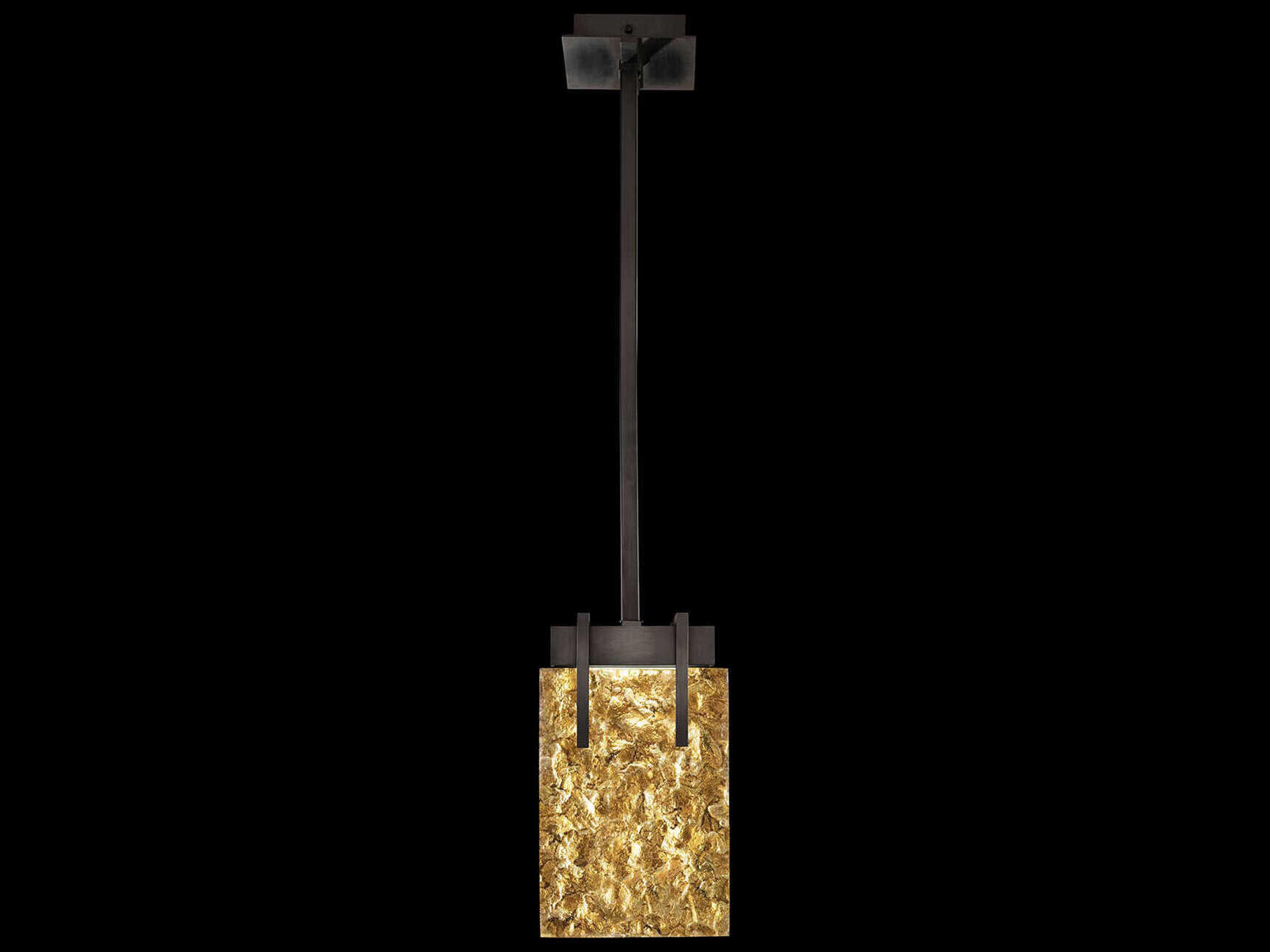 Fine Art Handcrafted Lighting Terra 2-Light Black Geometric Mini Pendant