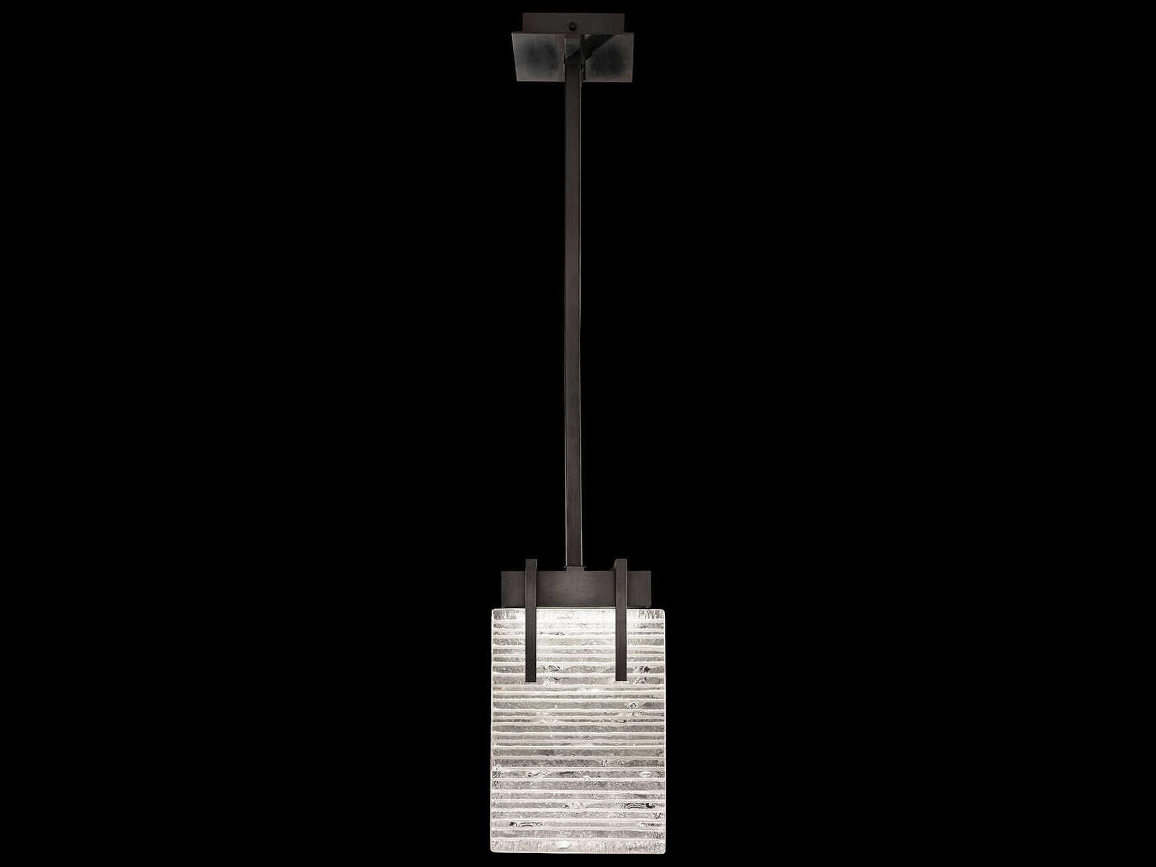 Fine Art Handcrafted Lighting Terra 2-Light Black Geometric Mini Pendant