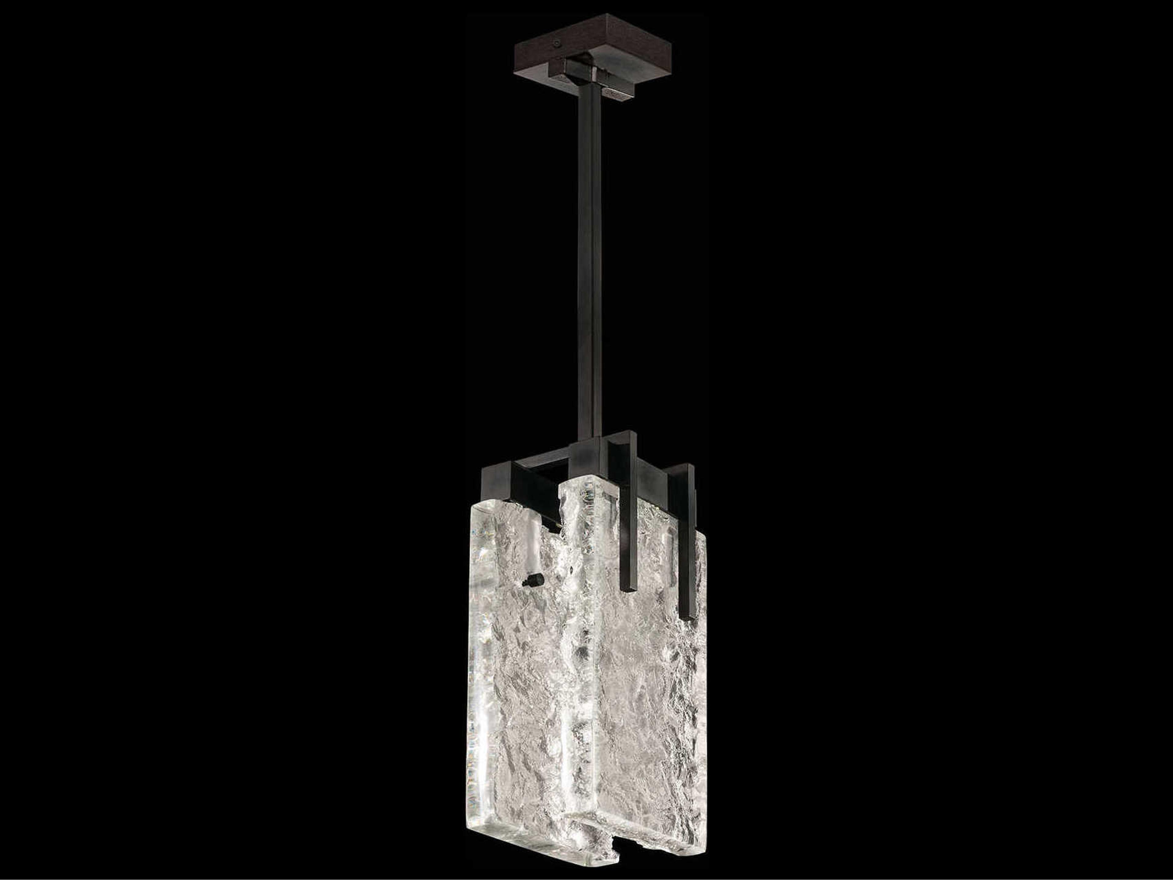 Fine Art Handcrafted Lighting Terra 2-Light Black Geometric Mini Pendant