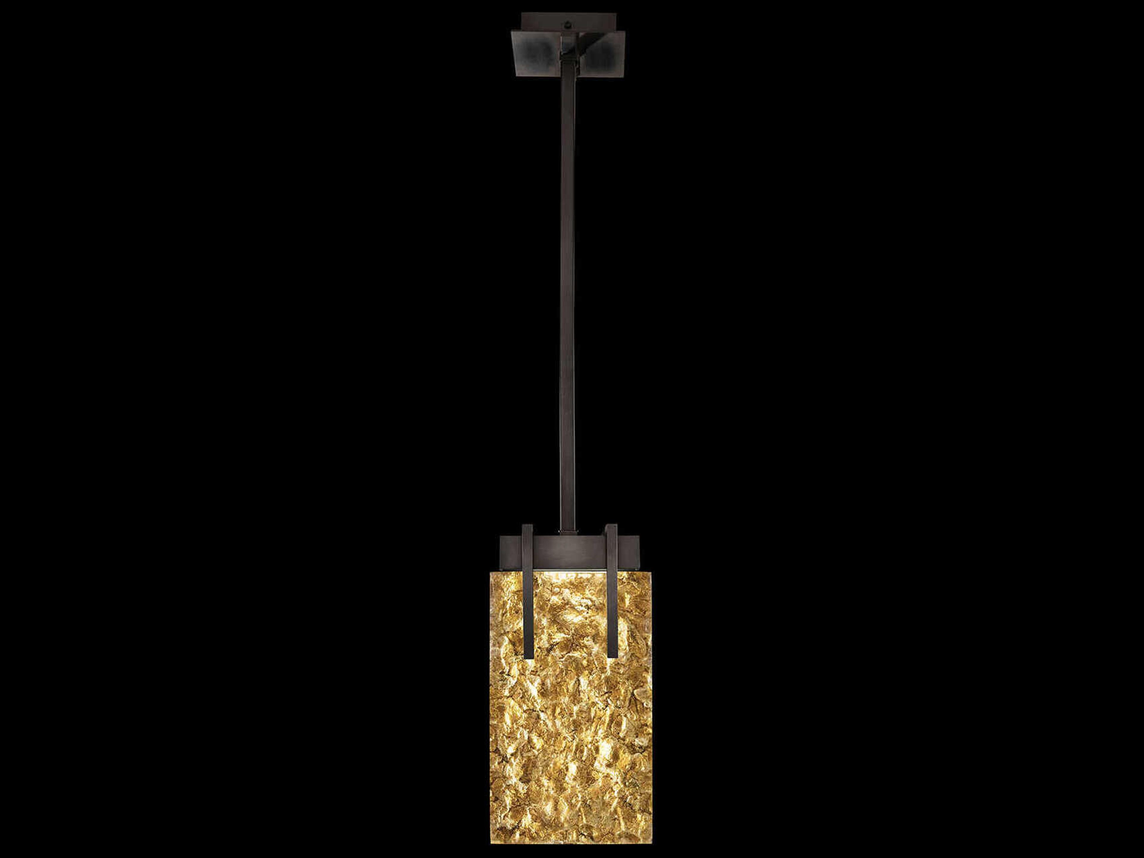 Fine Art Handcrafted Lighting Terra 2-Light Black Geometric Mini Pendant