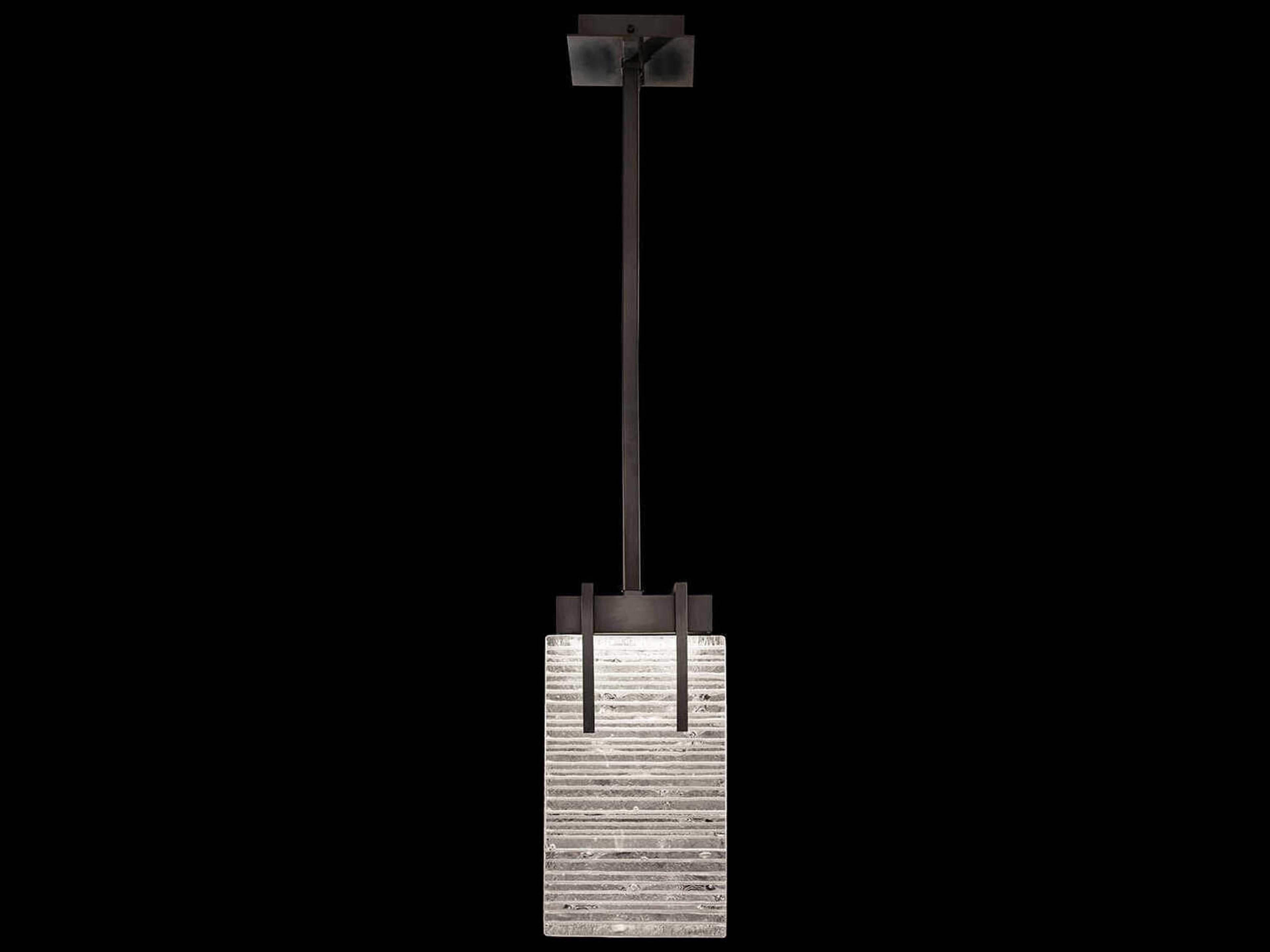 Fine Art Handcrafted Lighting Terra 2-Light Black Geometric Mini Pendant