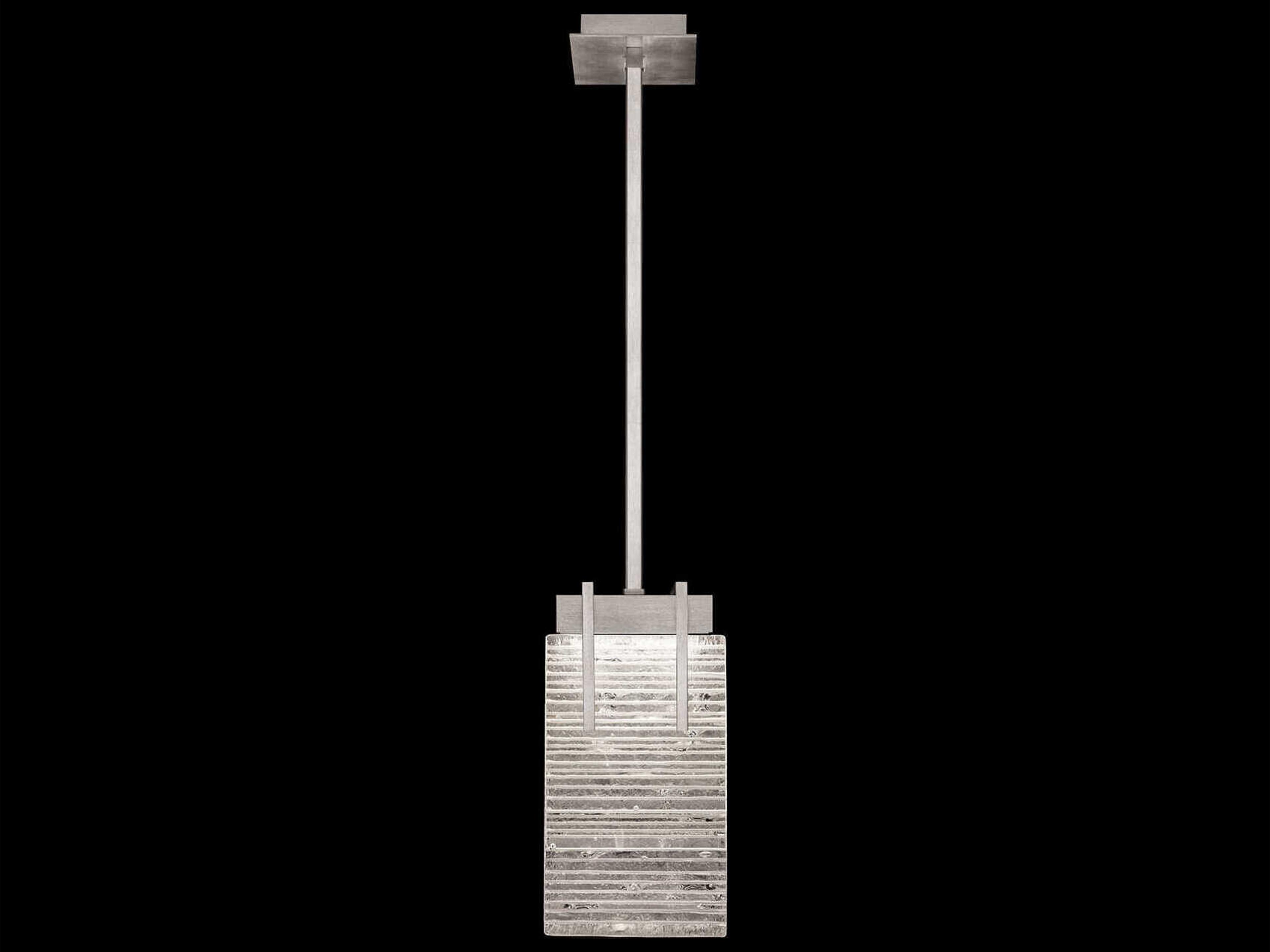 Fine Art Handcrafted Lighting Terra 2-Light Silver Geometric Mini Pendant