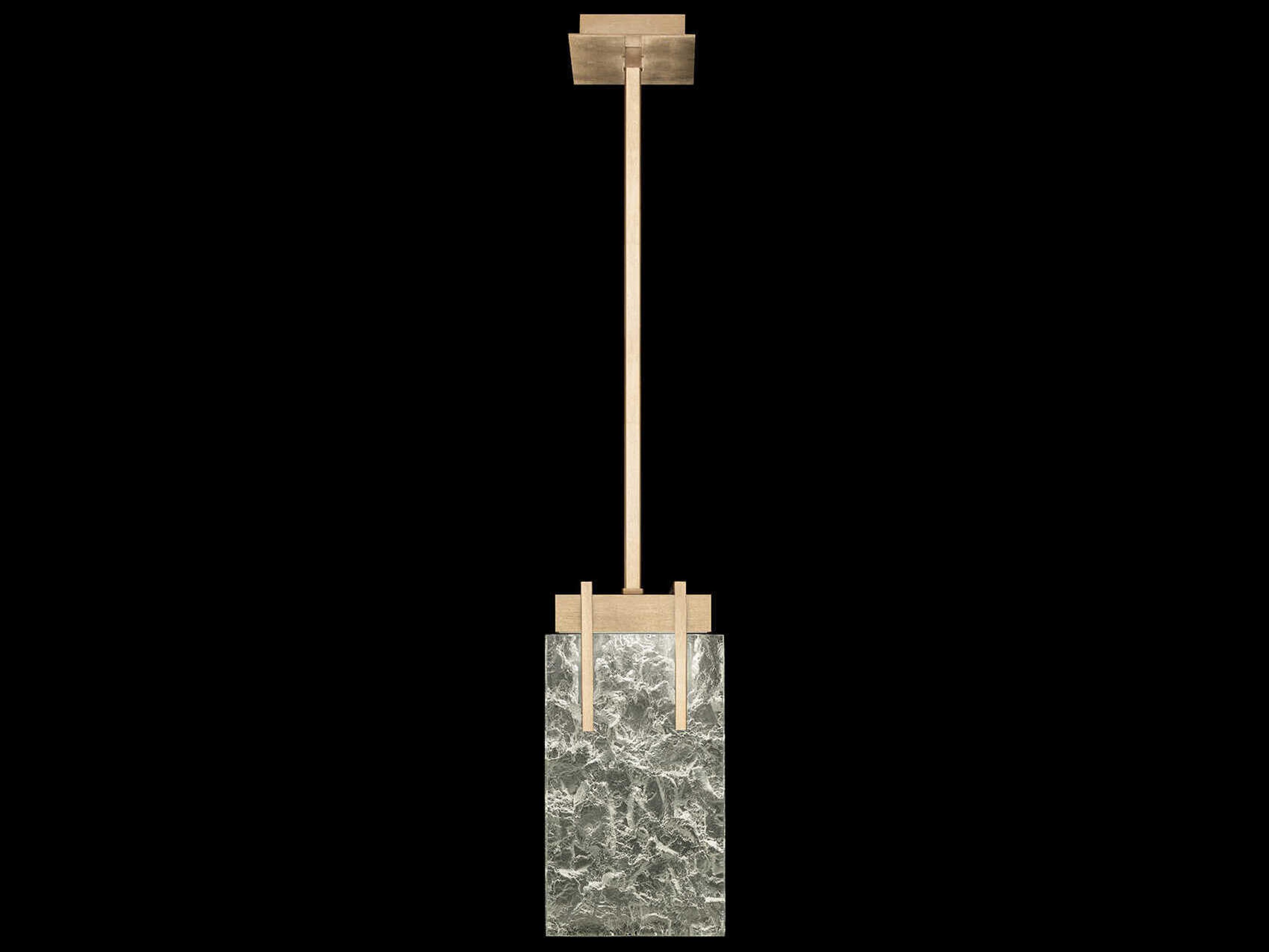 Fine Art Handcrafted Lighting Terra 2-Light Gold Geometric Mini Pendant