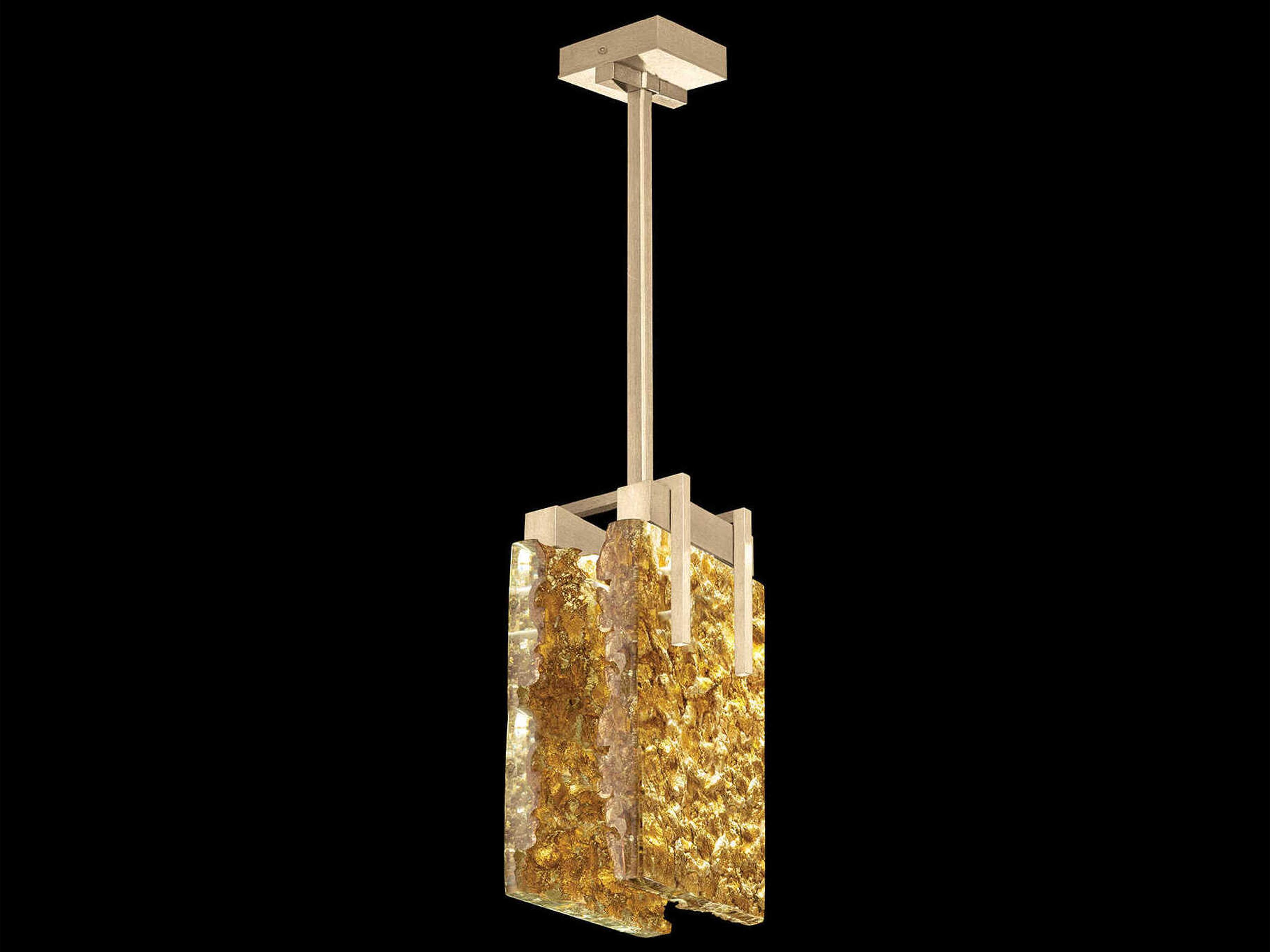 Fine Art Handcrafted Lighting Terra 2-Light Gold Geometric Mini Pendant