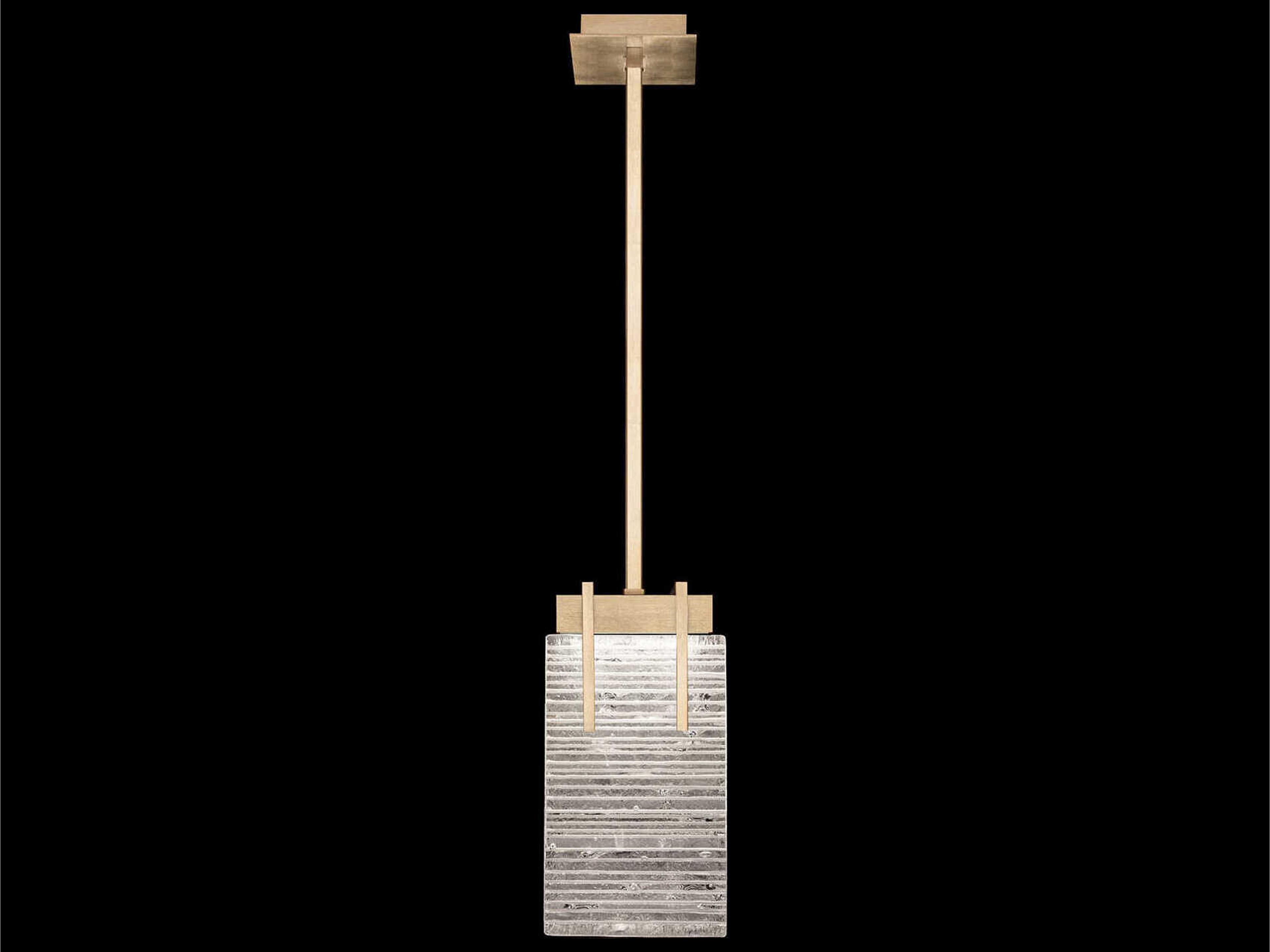 Fine Art Handcrafted Lighting Terra 2-Light Gold Geometric Mini Pendant