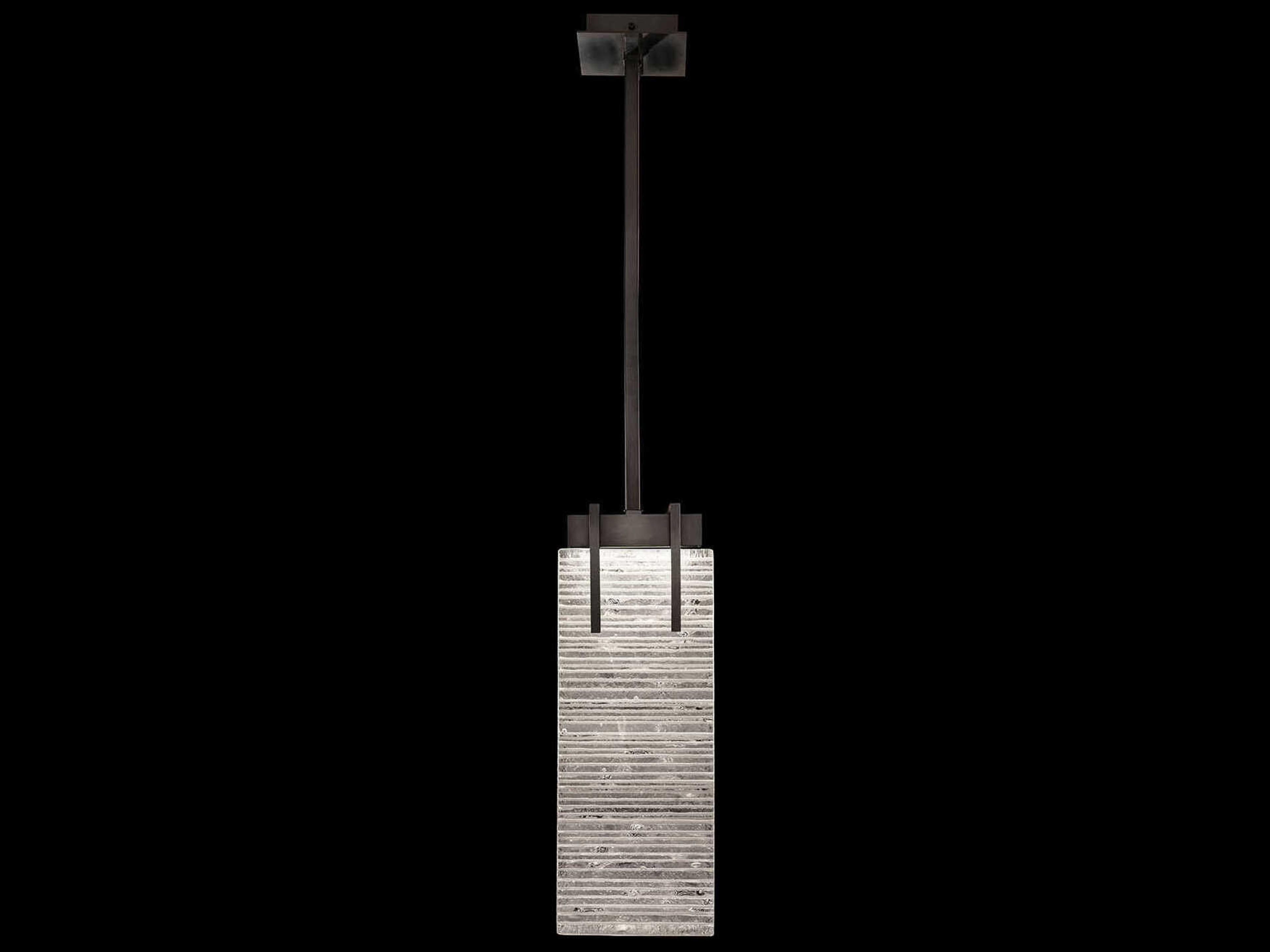 Fine Art Handcrafted Lighting Terra 2-Light Black Geometric Mini Pendant