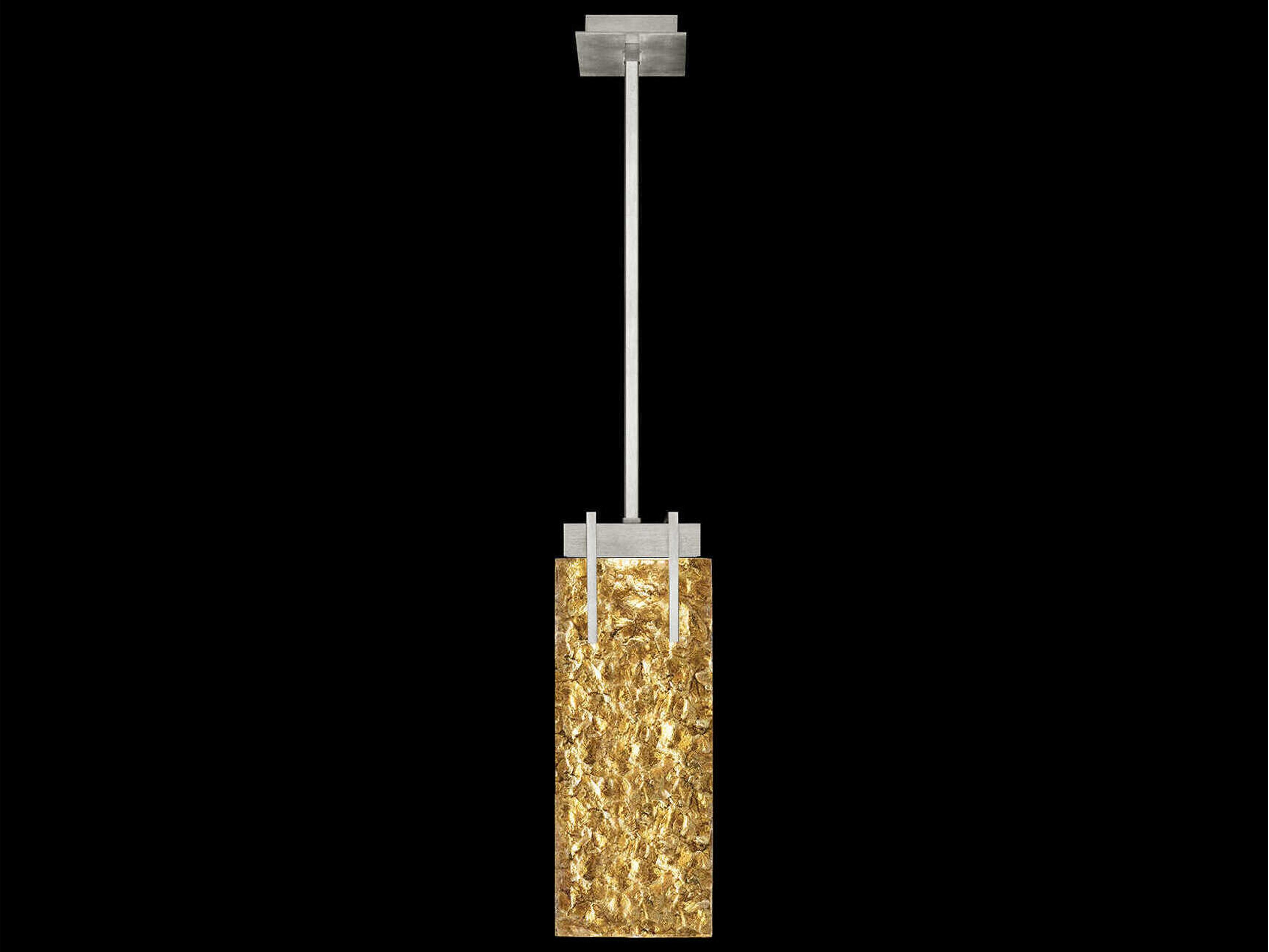 Fine Art Handcrafted Lighting Terra 2-Light Silver Geometric Mini Pendant