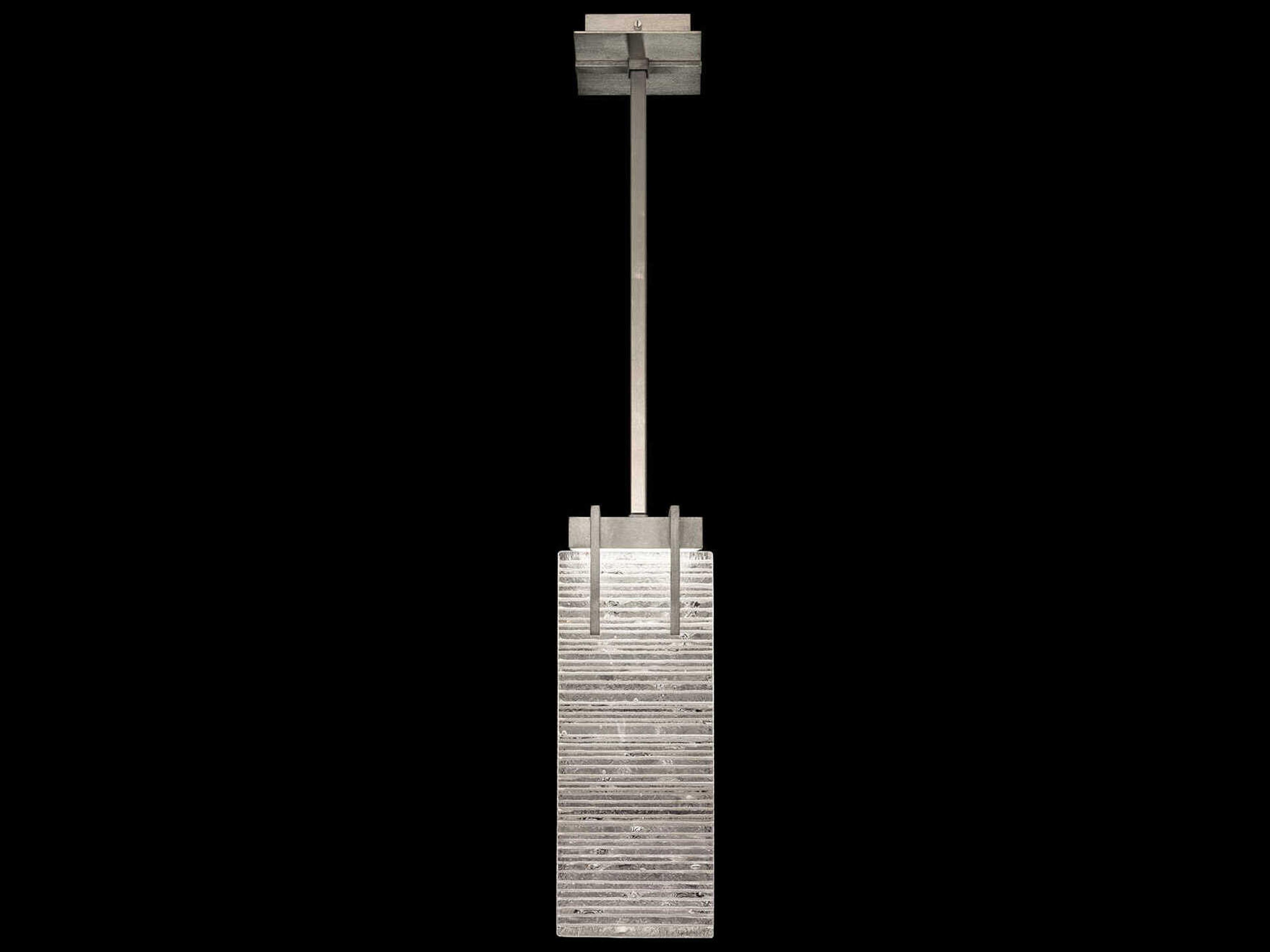 Fine Art Handcrafted Lighting Terra 2-Light Silver Geometric Mini Pendant