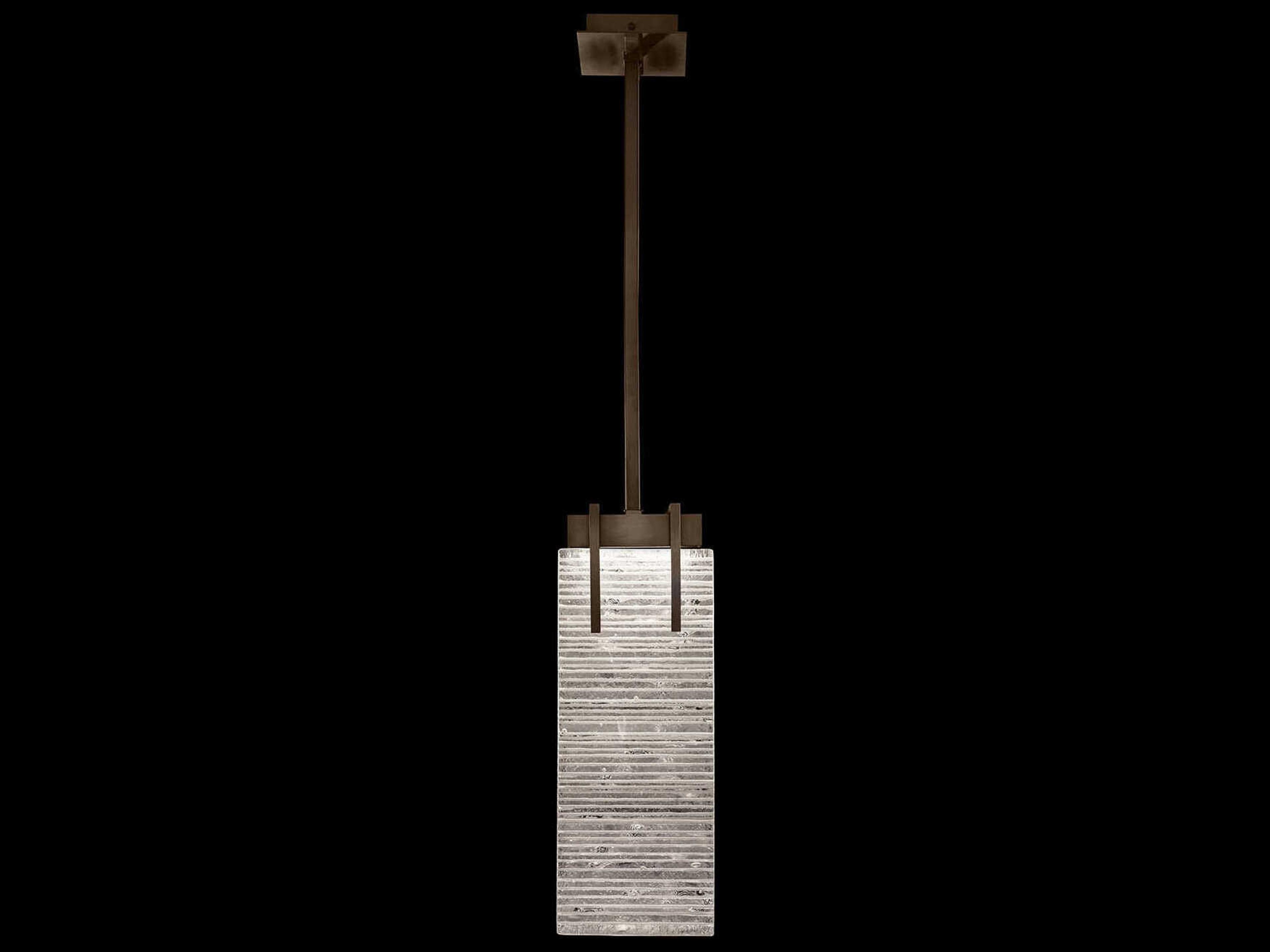 Fine Art Handcrafted Lighting Terra 2-Light Bronze Geometric Mini Pendant