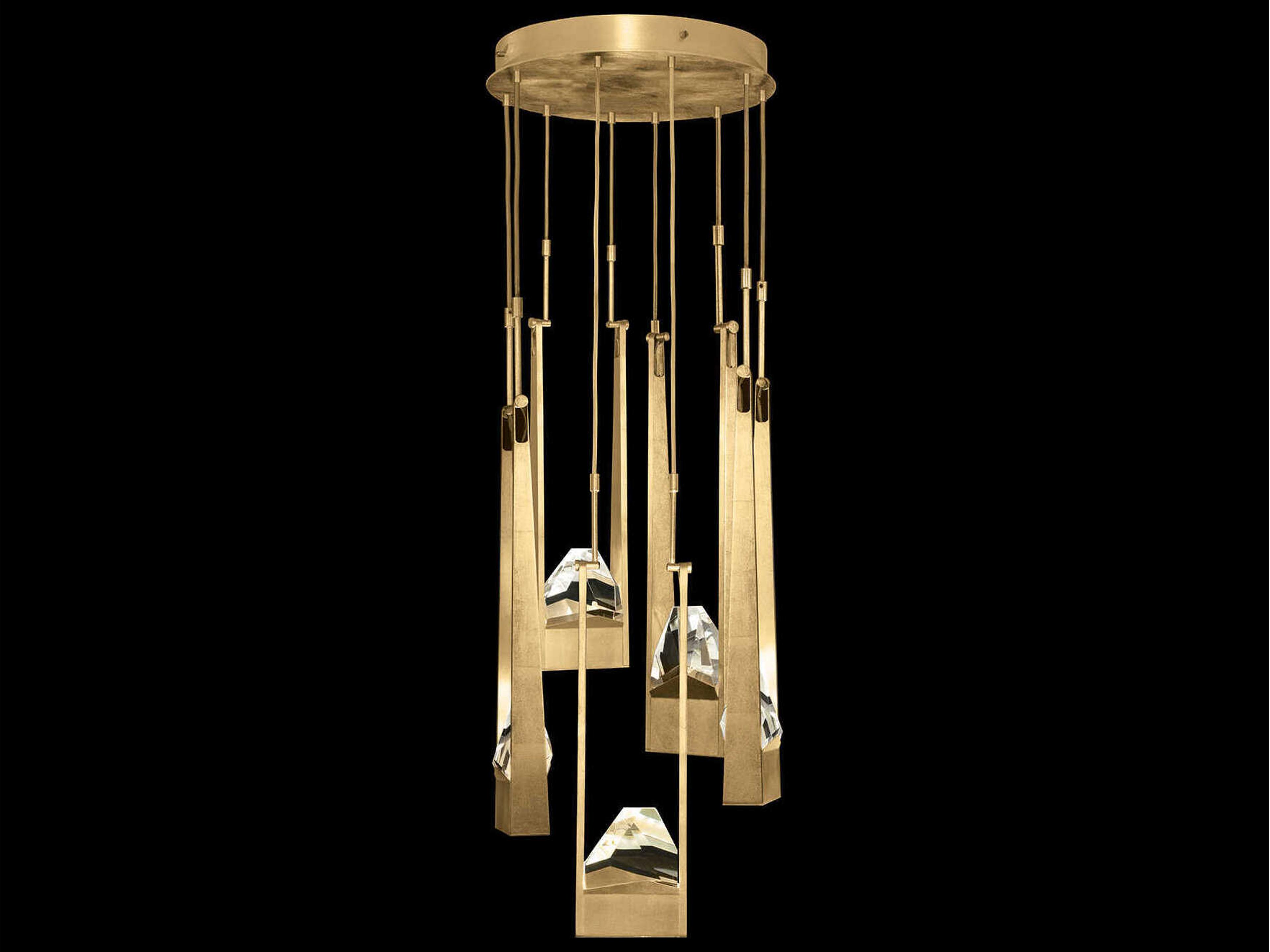 Fine Art Handcrafted Lighting Strata 10-Light Geometric Pendant