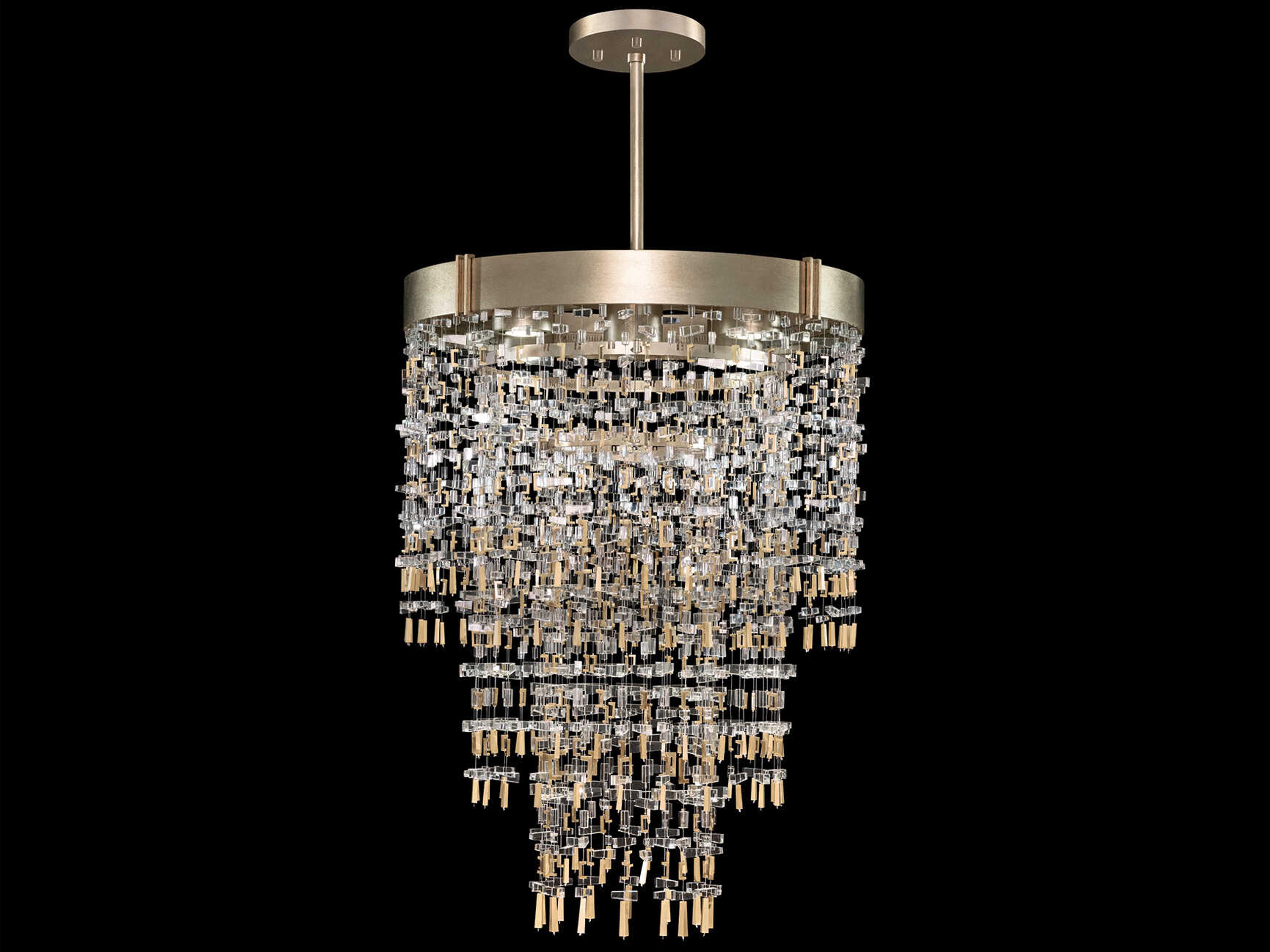 Capri 5-Light Soft Gold Leaf Round Pendant