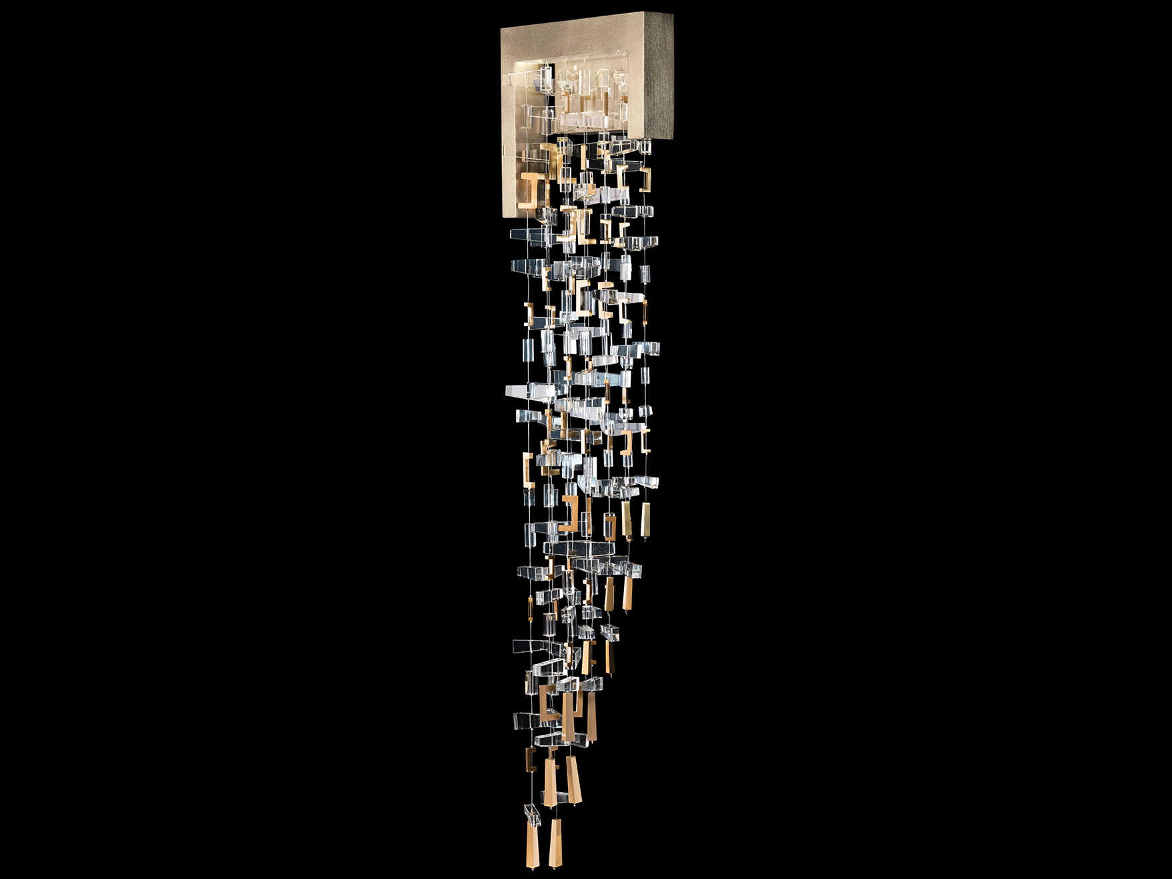 Fine Art Handcrafted Lighting Capri 2-Light Soft Gold Leaf Wall Sconce