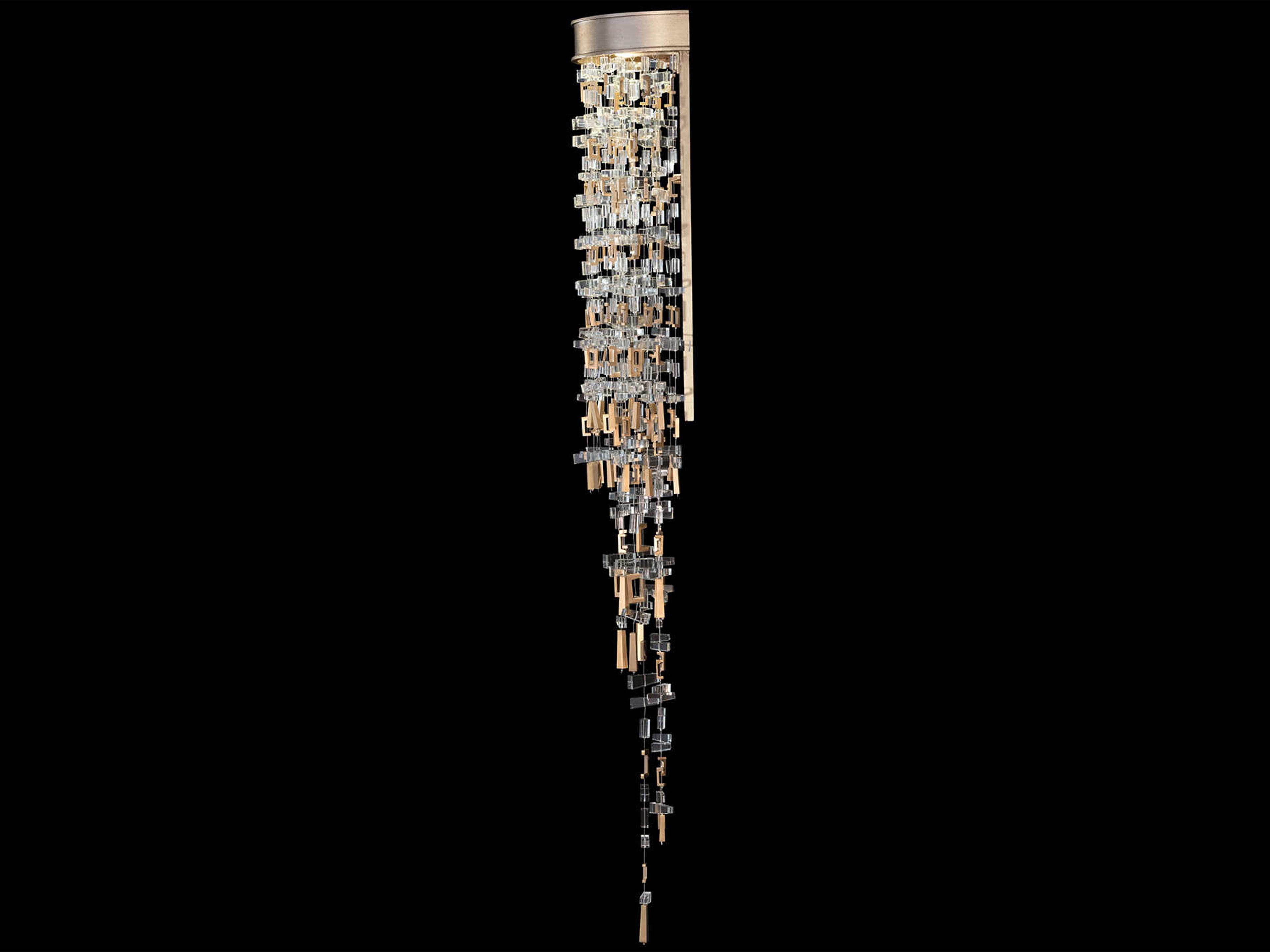 Fine Art Handcrafted Lighting Capri 3-Light Soft Gold Leaf Wall Sconce