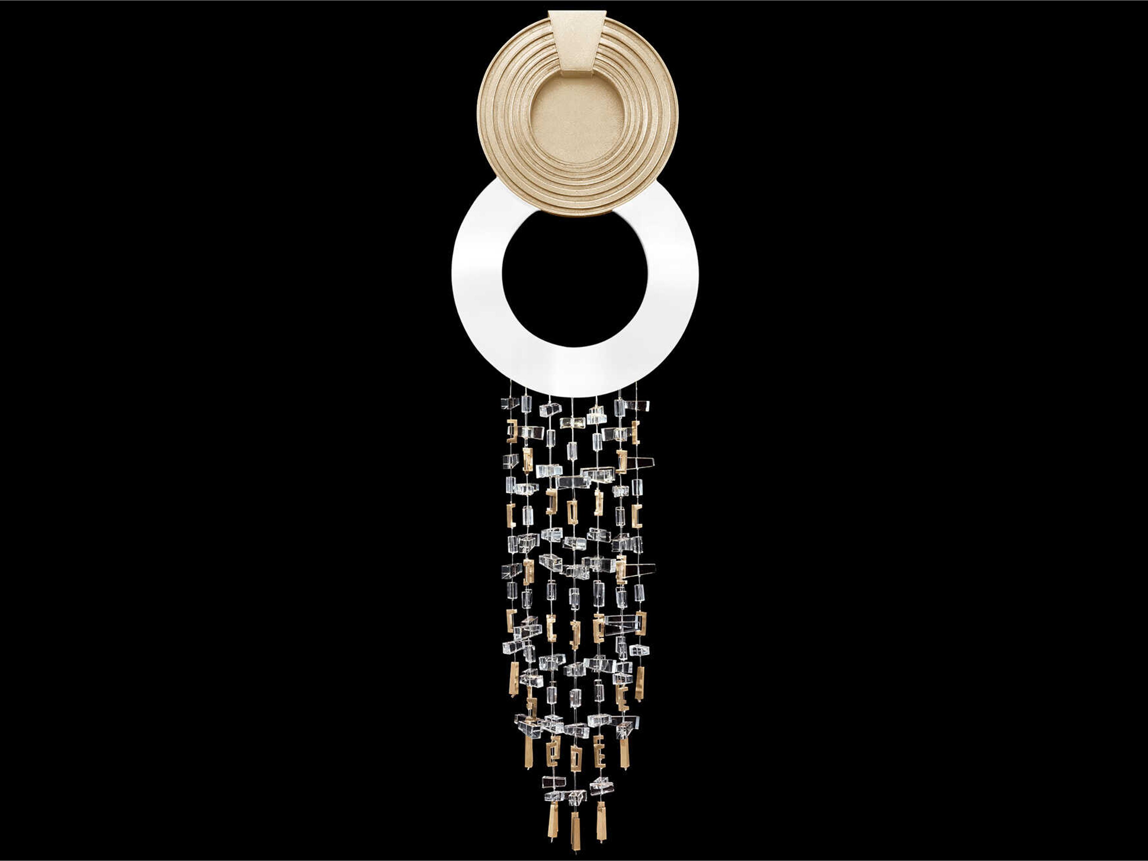 Capri 2-Light Soft Gold Leaf White Gloss Wall Sconce