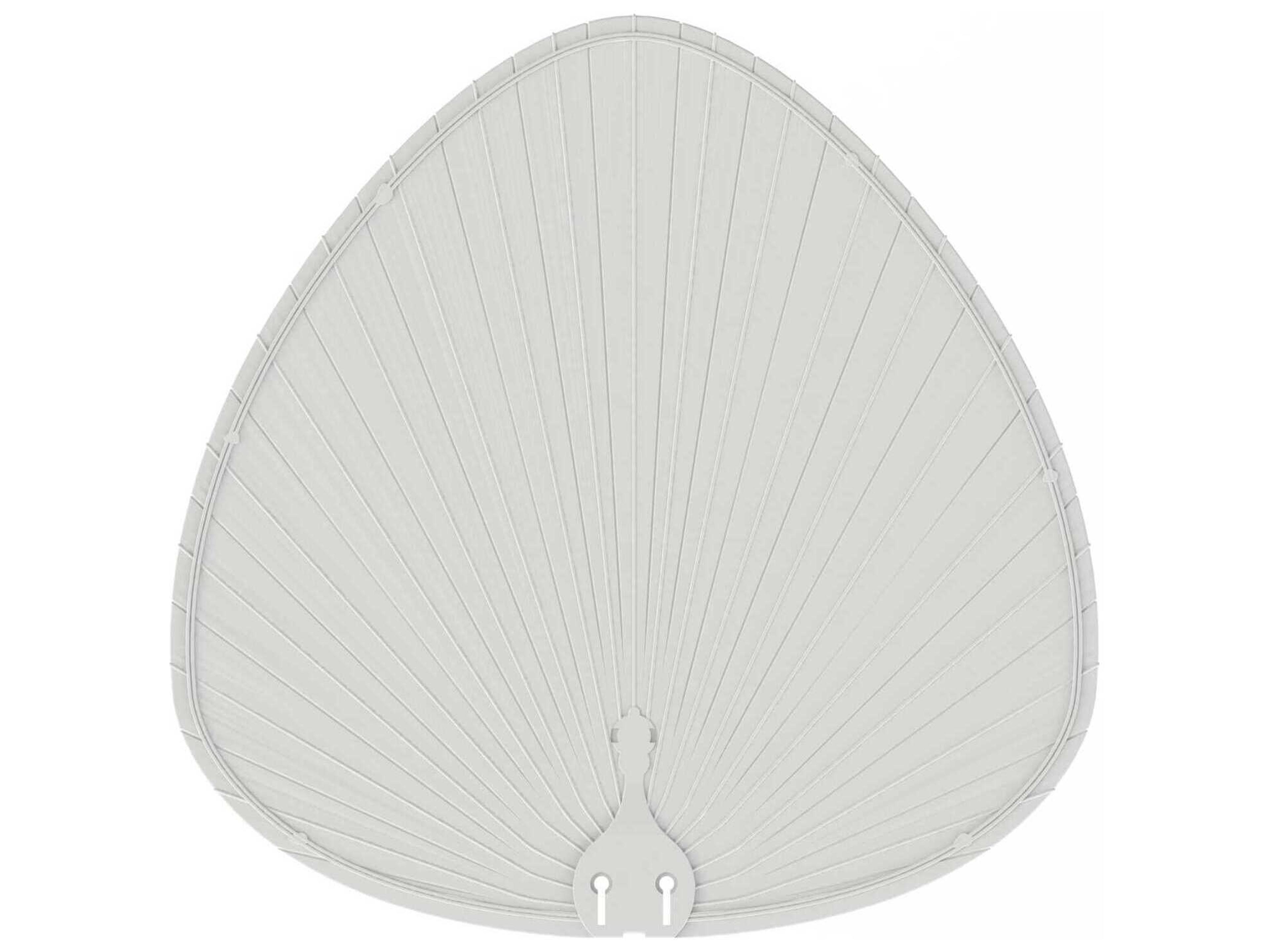 Islander Matte White Oval Palm Blade Set of 5