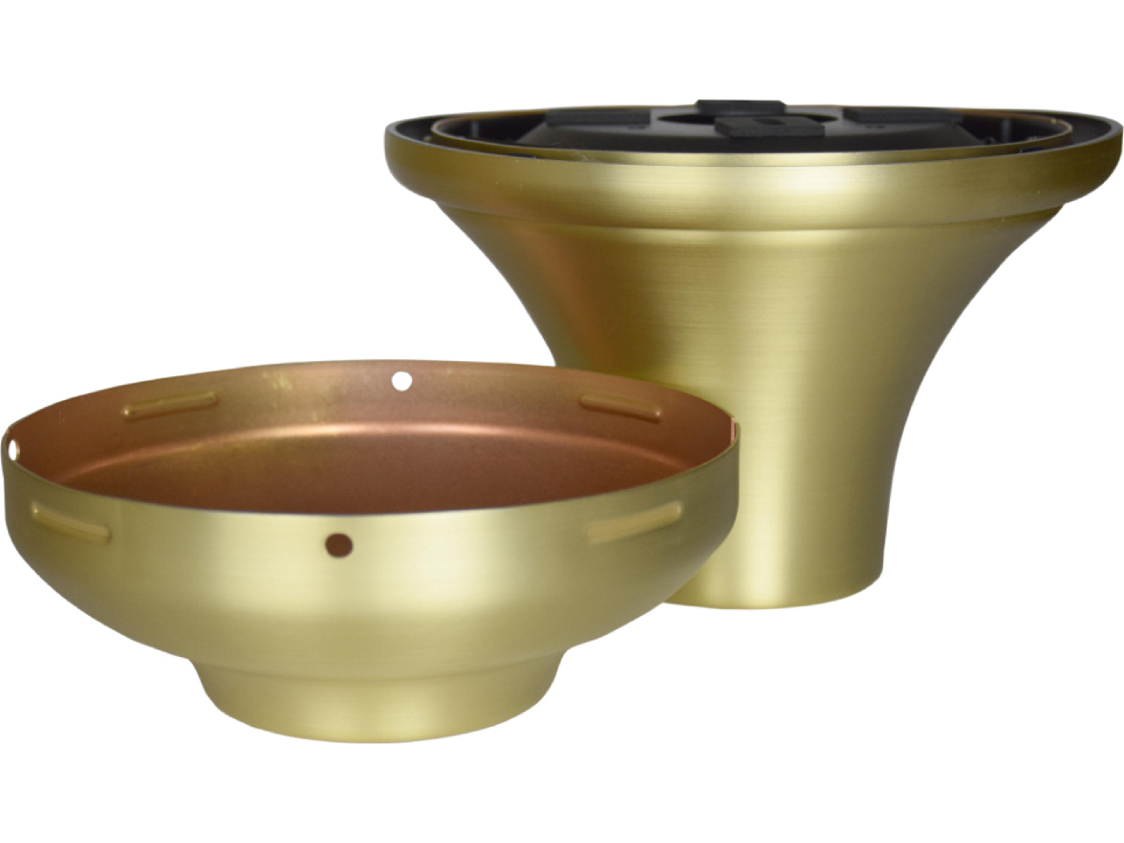 Ceiling Fan Close to Ceiling Kit - Brushed Satin Brass - Wet Rated