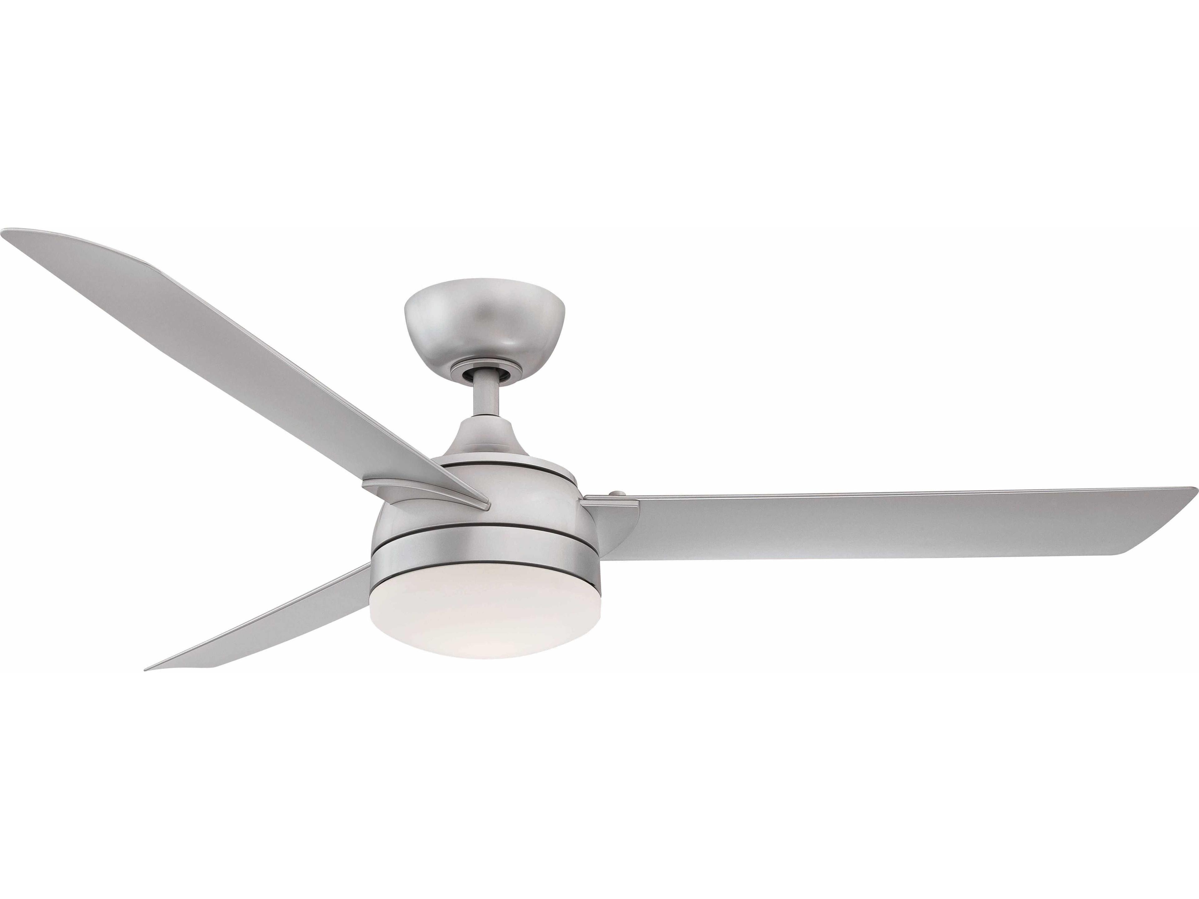 Xeno Wet 56 Inch Ceiling Fan in Silver with LED Light