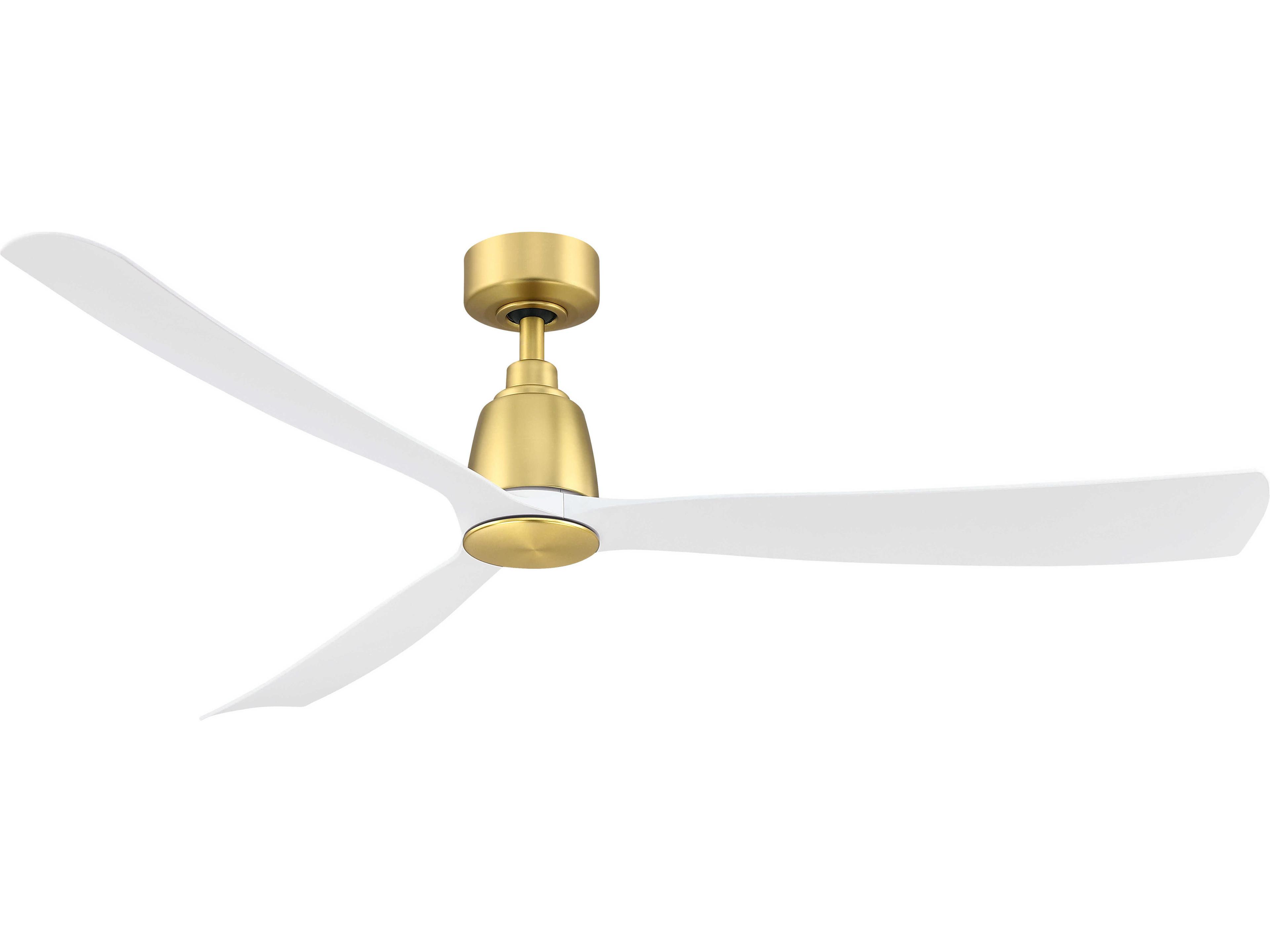 Kute Ceiling Fan 60 Inch Modern in Brushed Satin Brass