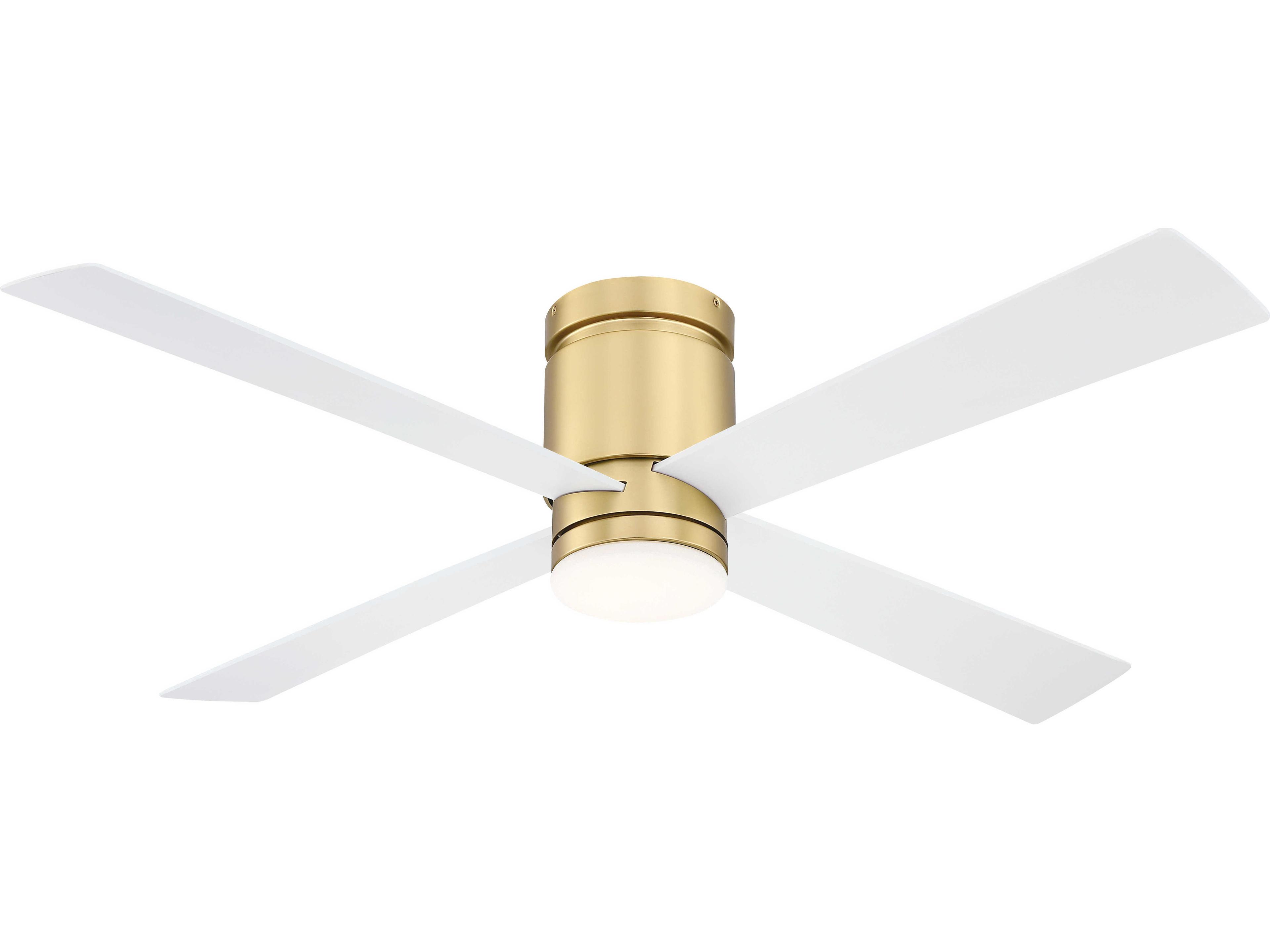 Kwartet Ceiling Fan 52 Inch Brushed Satin Brass