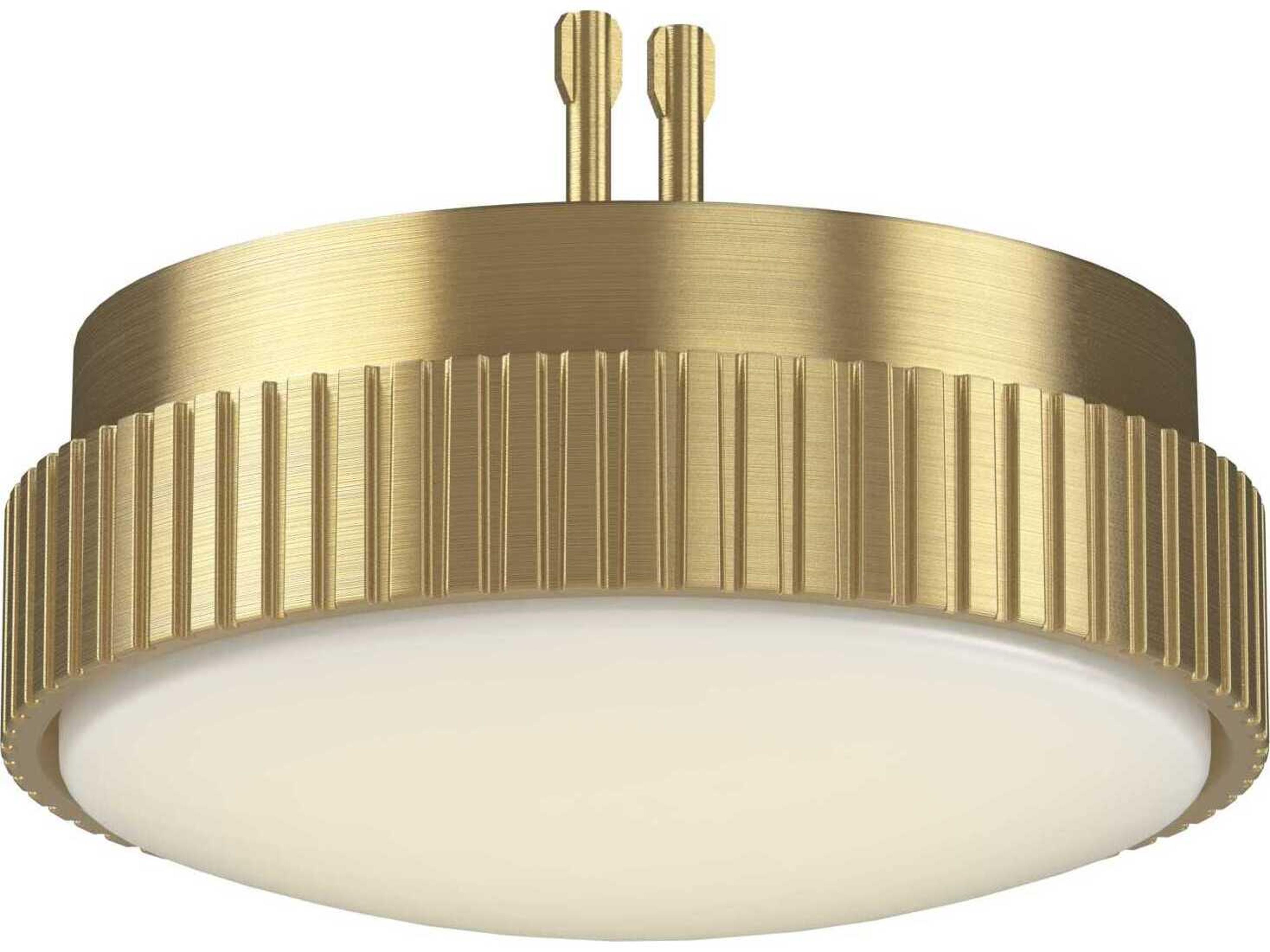 Kute LED Ceiling Fan Light Kit Brushed Satin Brass