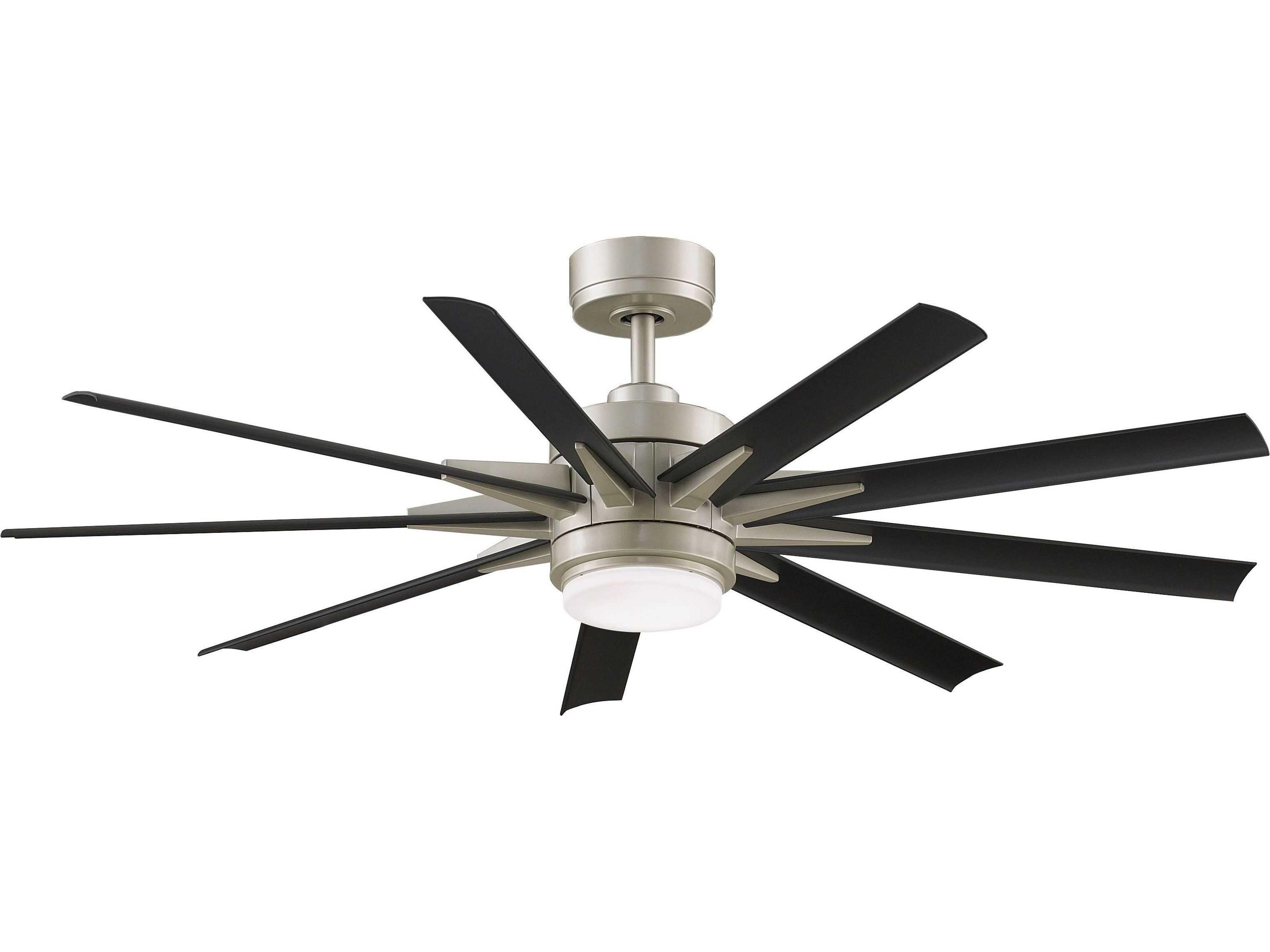 Odyn Custom Ceiling Fan Motor Brushed Nickel with LED Light