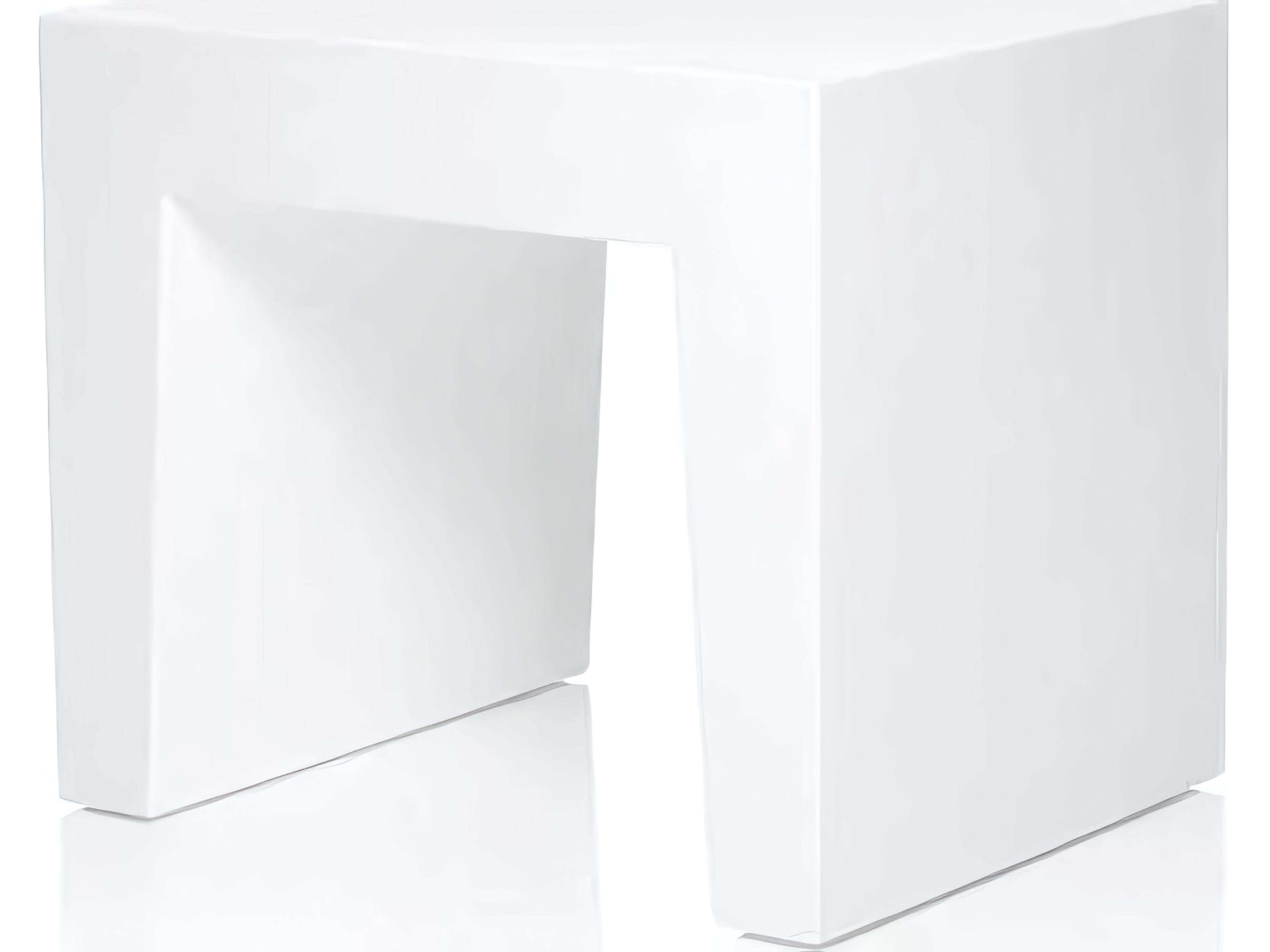 Concrete Seat Modern White Modular Stool