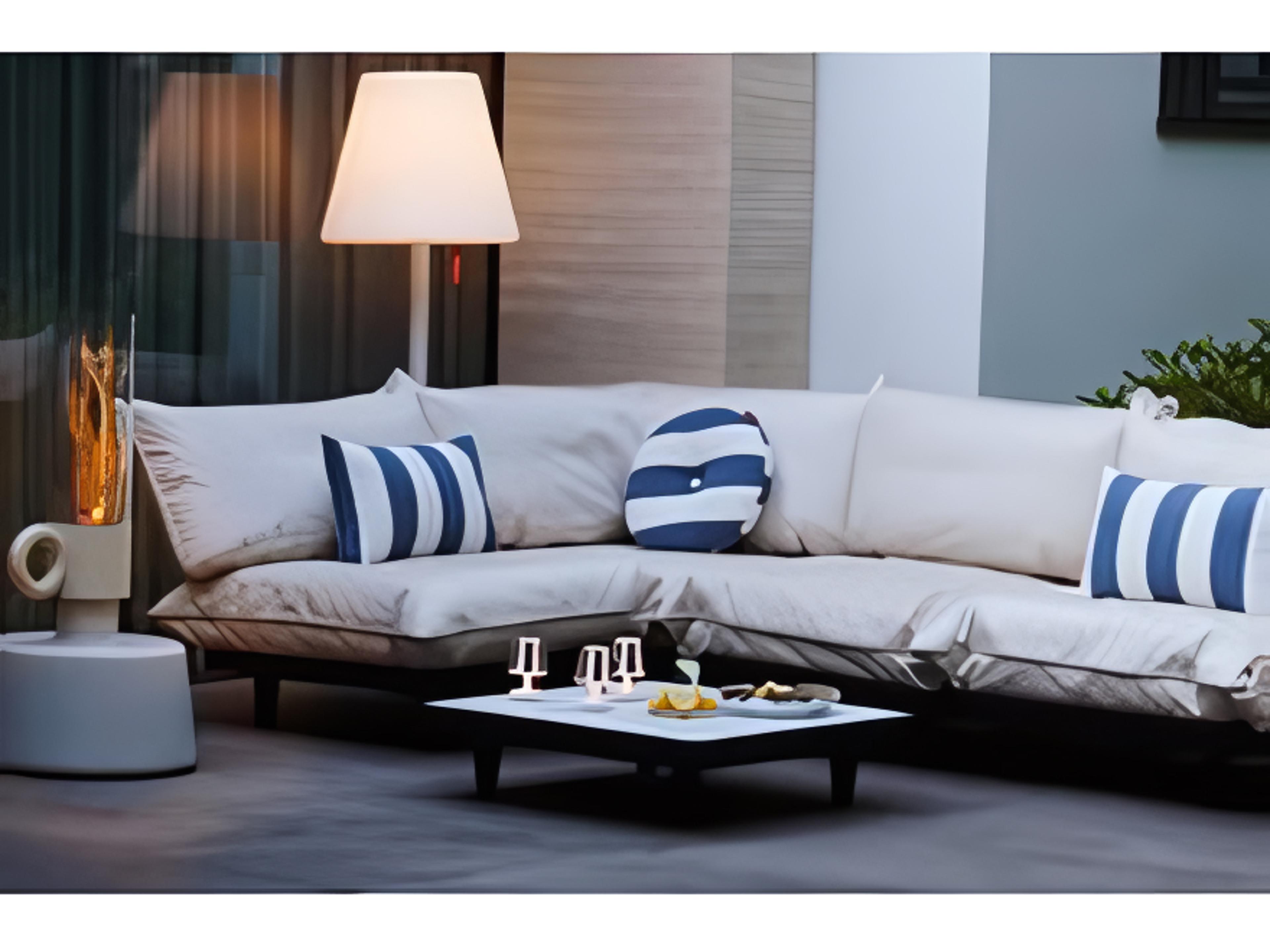 Fatboy Outdoor King Pillow - Stripe Ocean Blue