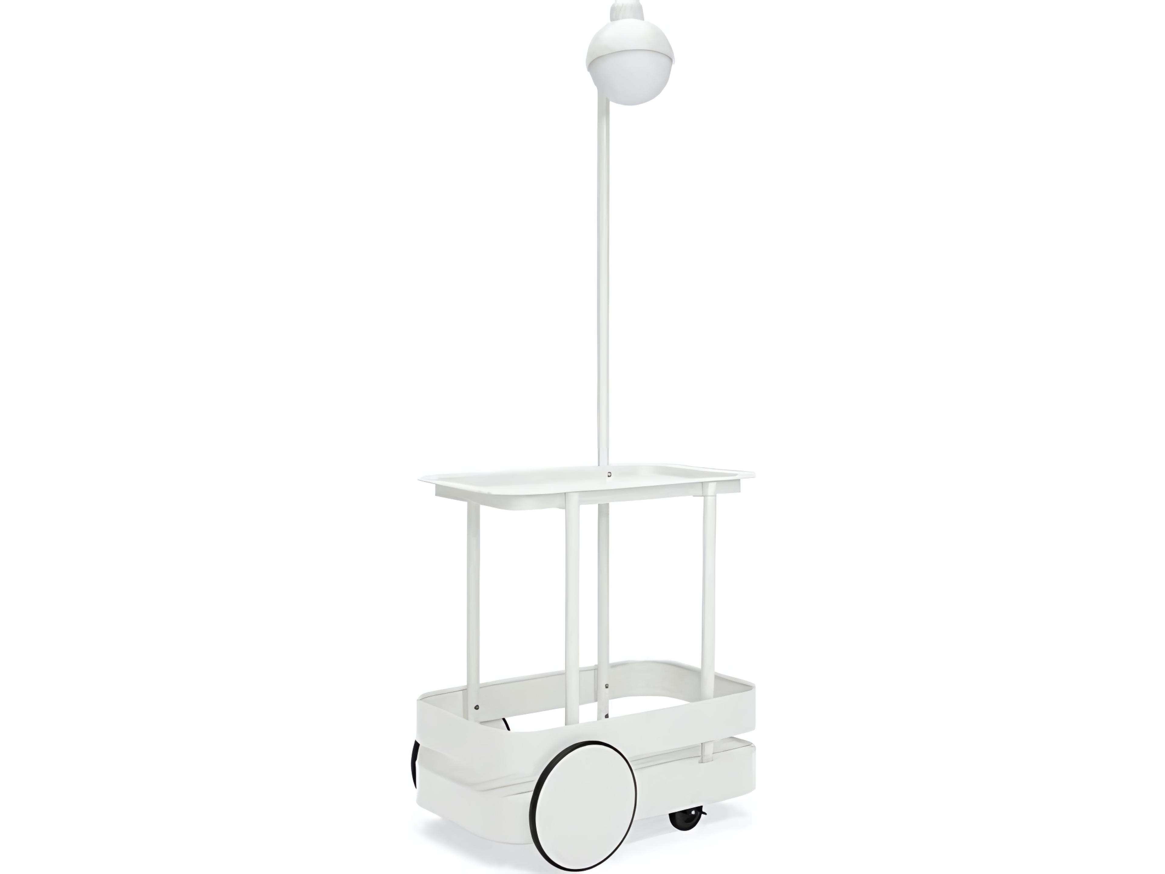 Fatboy Outdoor Jolly Trolley Lighted Bar Cart in Light Grey