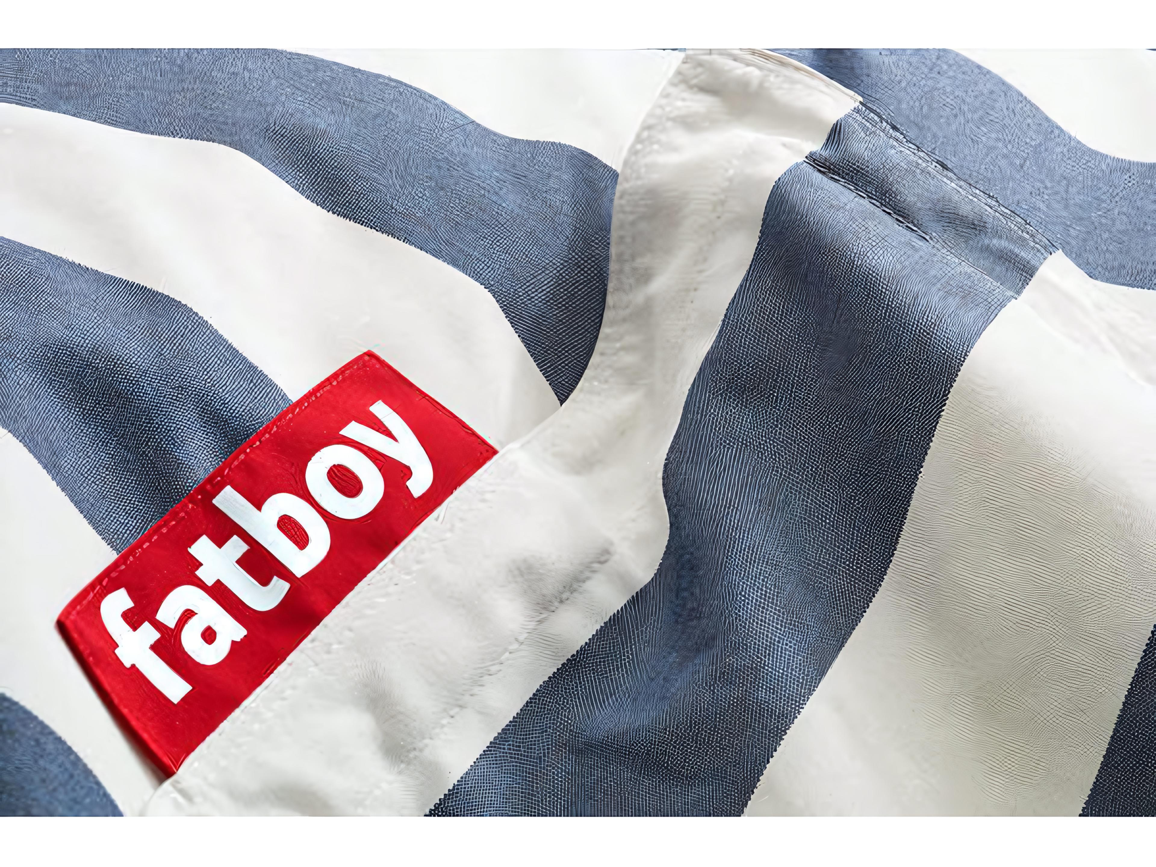 Fatboy Outdoor Original Bean Bag Chair in Stripe Ocean Blue