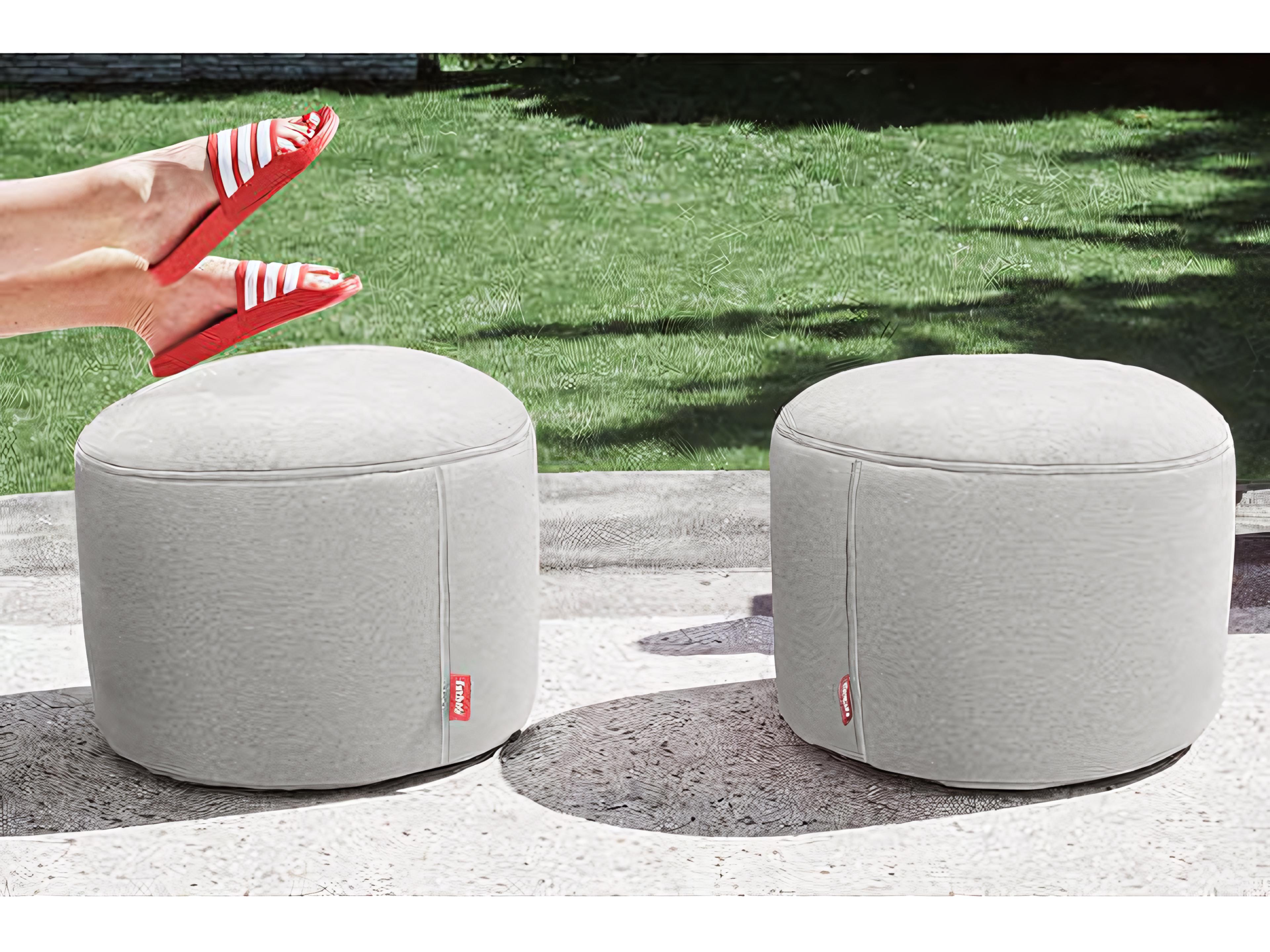 Fatboy Outdoor Point Pouf Ottoman in Mist