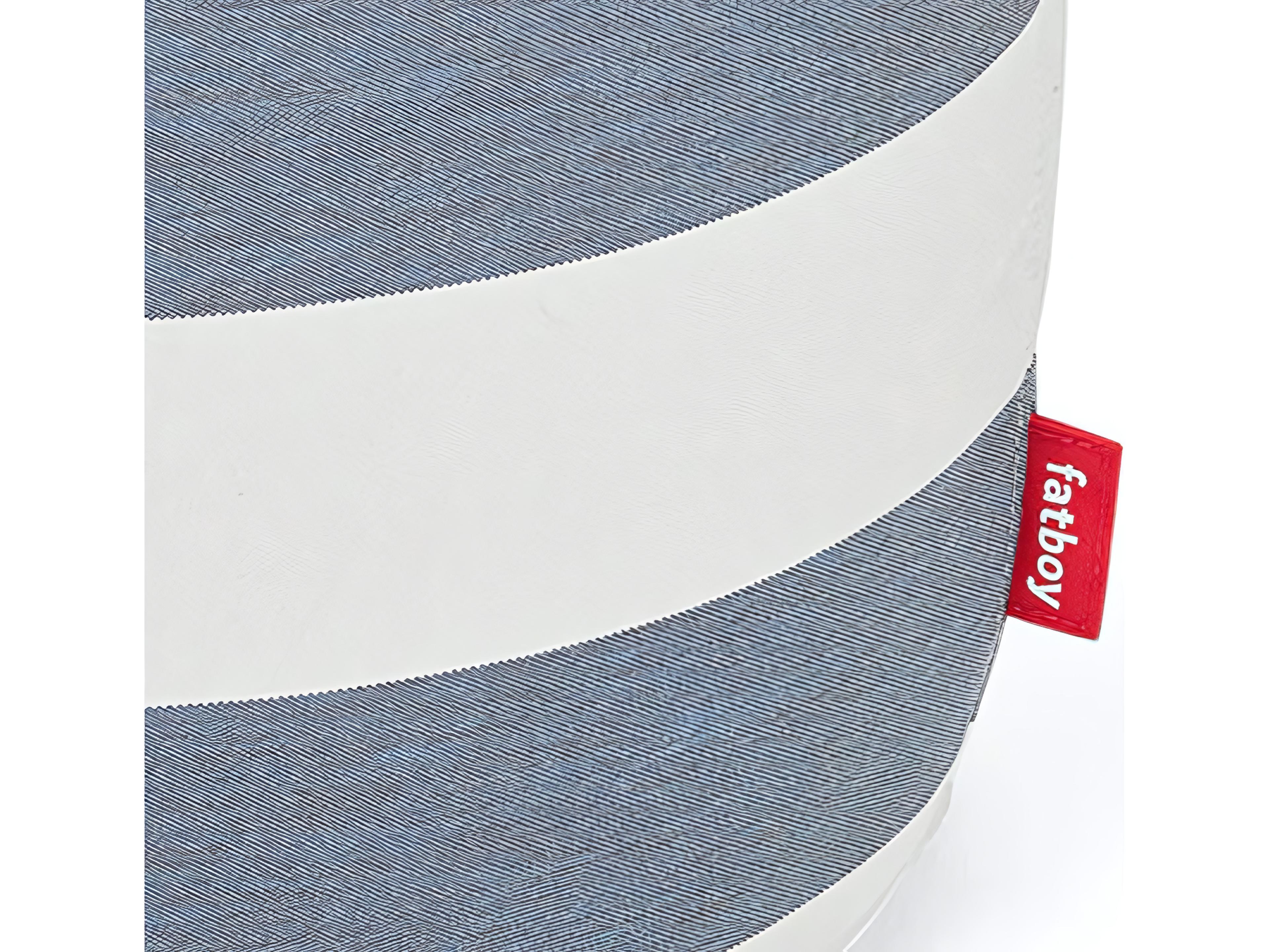 Fatboy Outdoor Point Pouf Ottoman in Stripe Ocean Blue