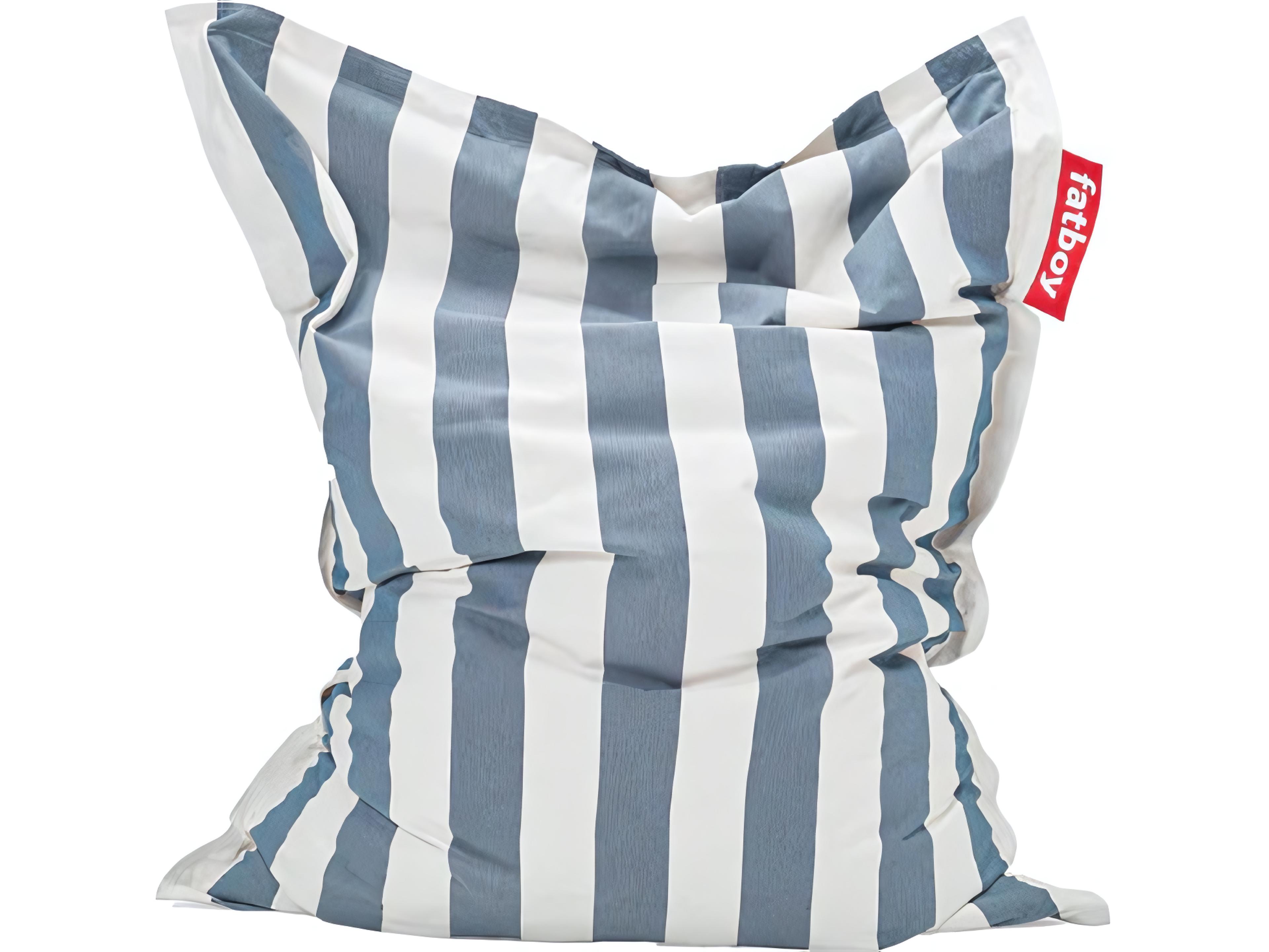 Original Slim Bean Bag Chair in Stripe Ocean Blue
