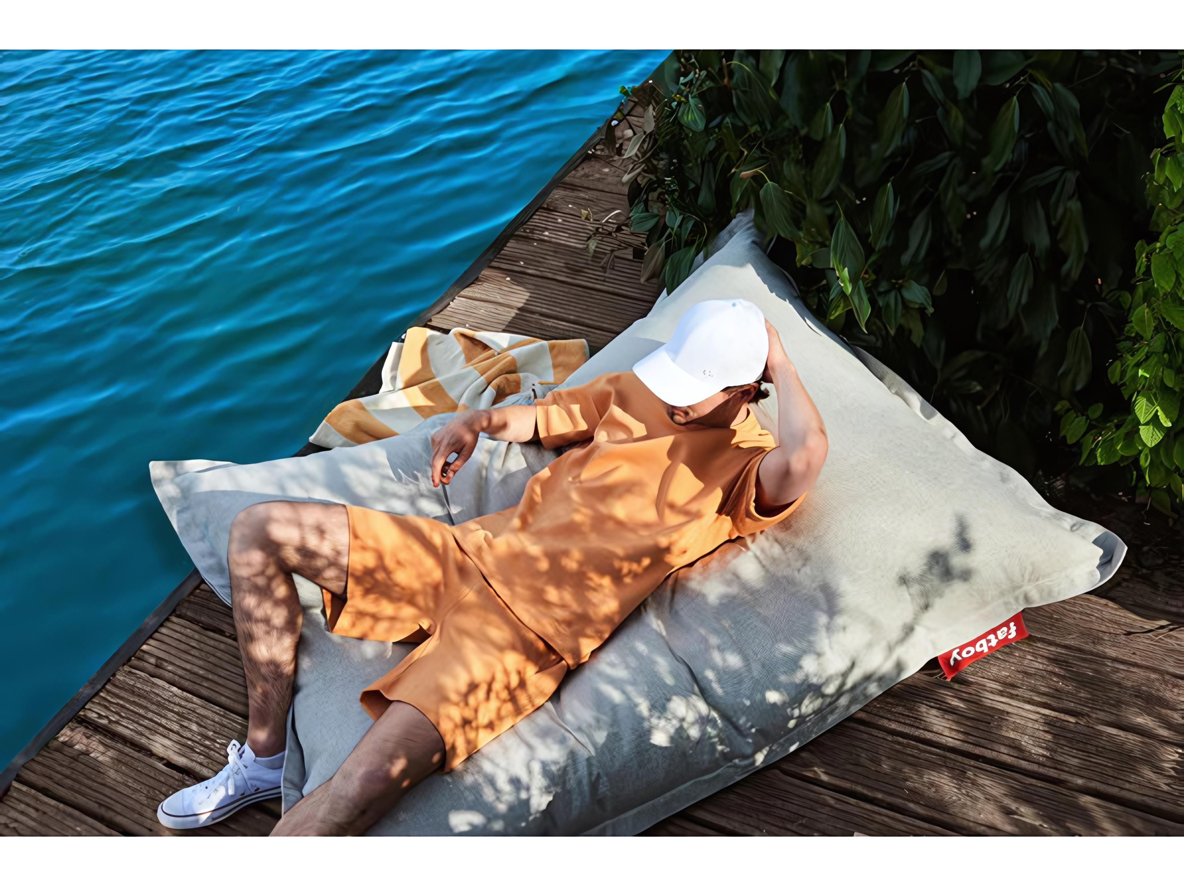 Fatboy Outdoor Original Bean Bag Chair Rock 'n Roll Rocker Bundle in Mist