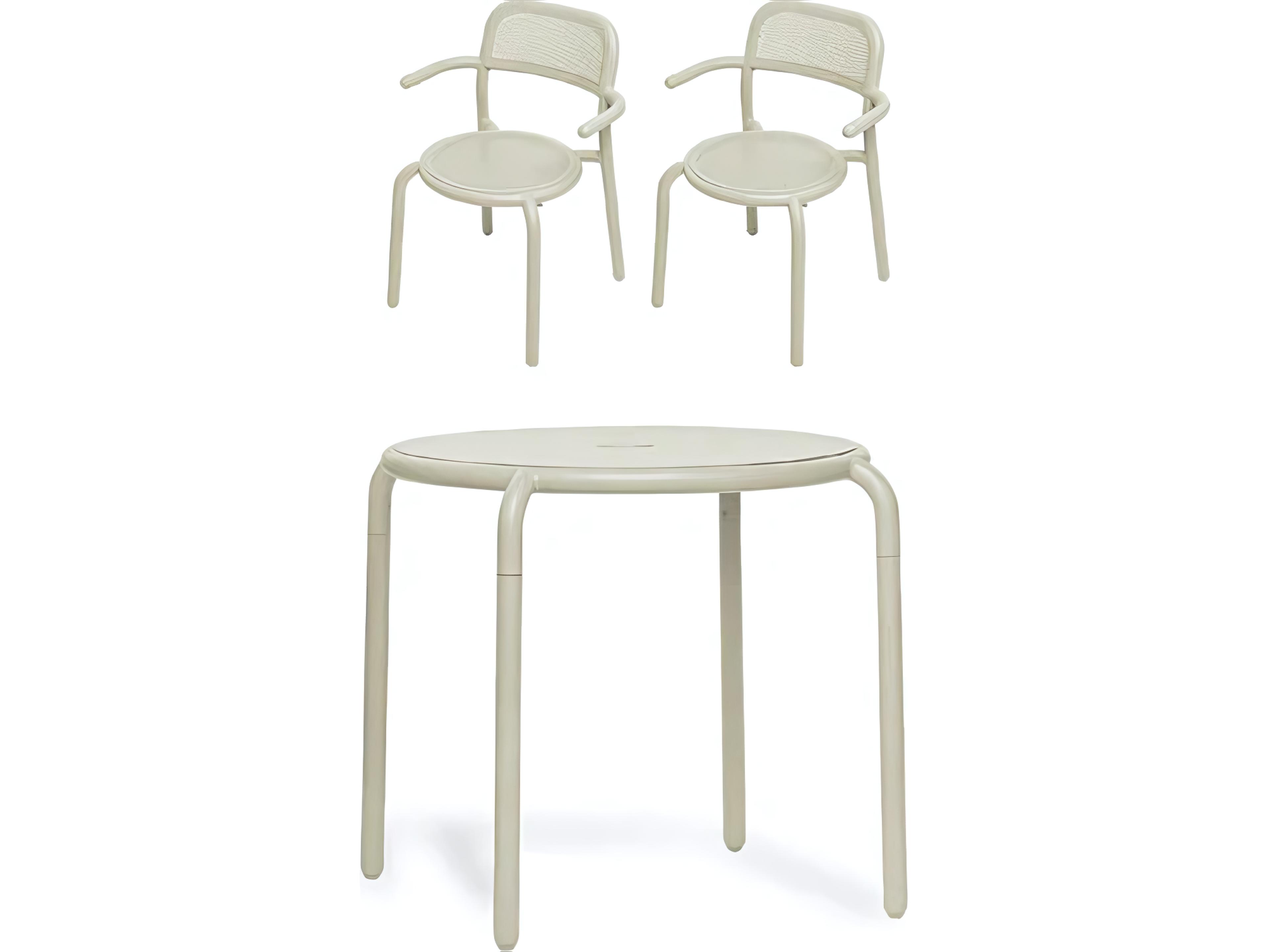 Toni Bistro Set with Armchairs in Desert