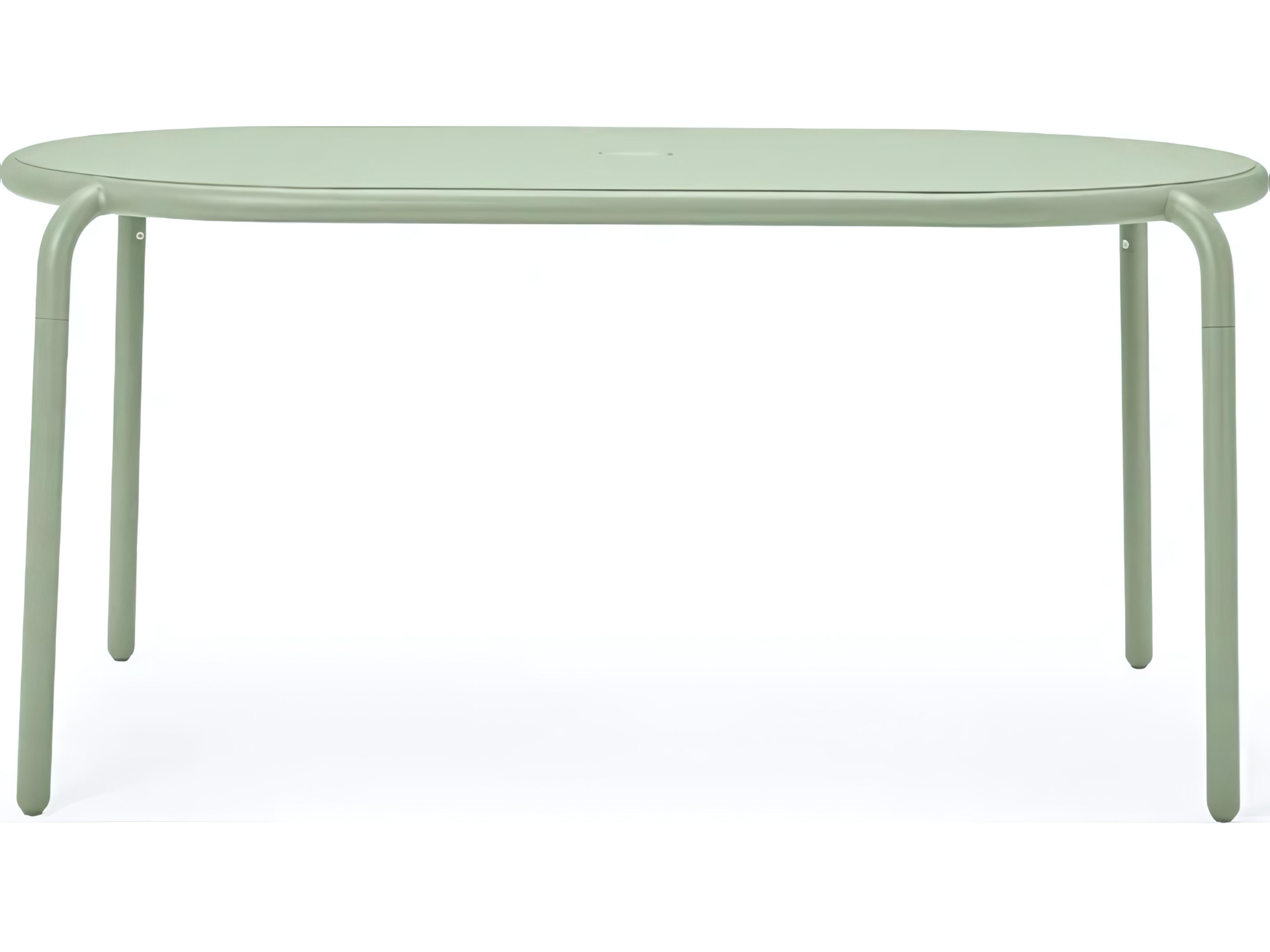 Fatboy Outdoor Toni Tavolo Dining Set with Side Chairs in Mist Green