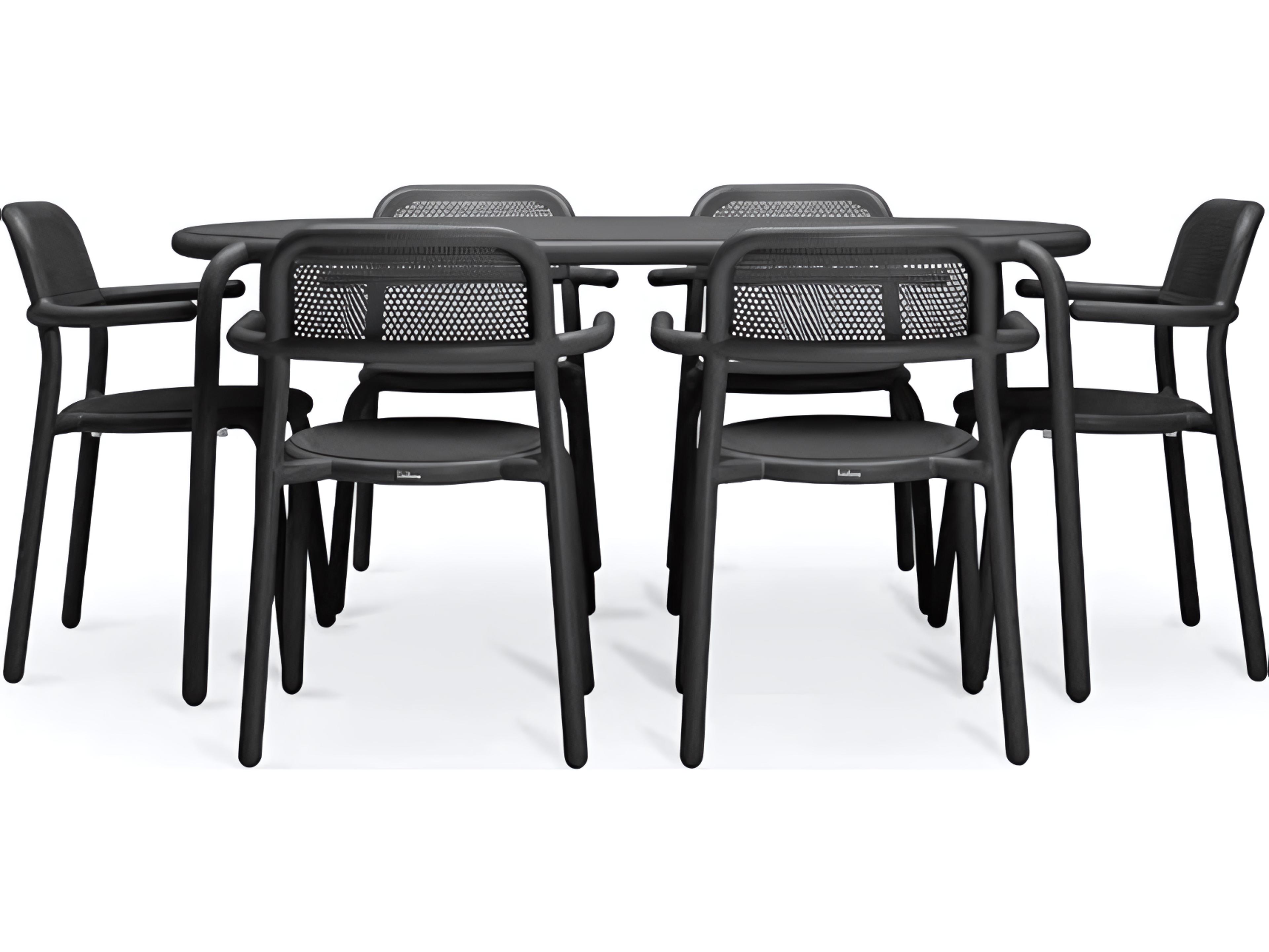 Fatboy Outdoor Toni Tavolo Dining Set with Armchairs in Anthracite