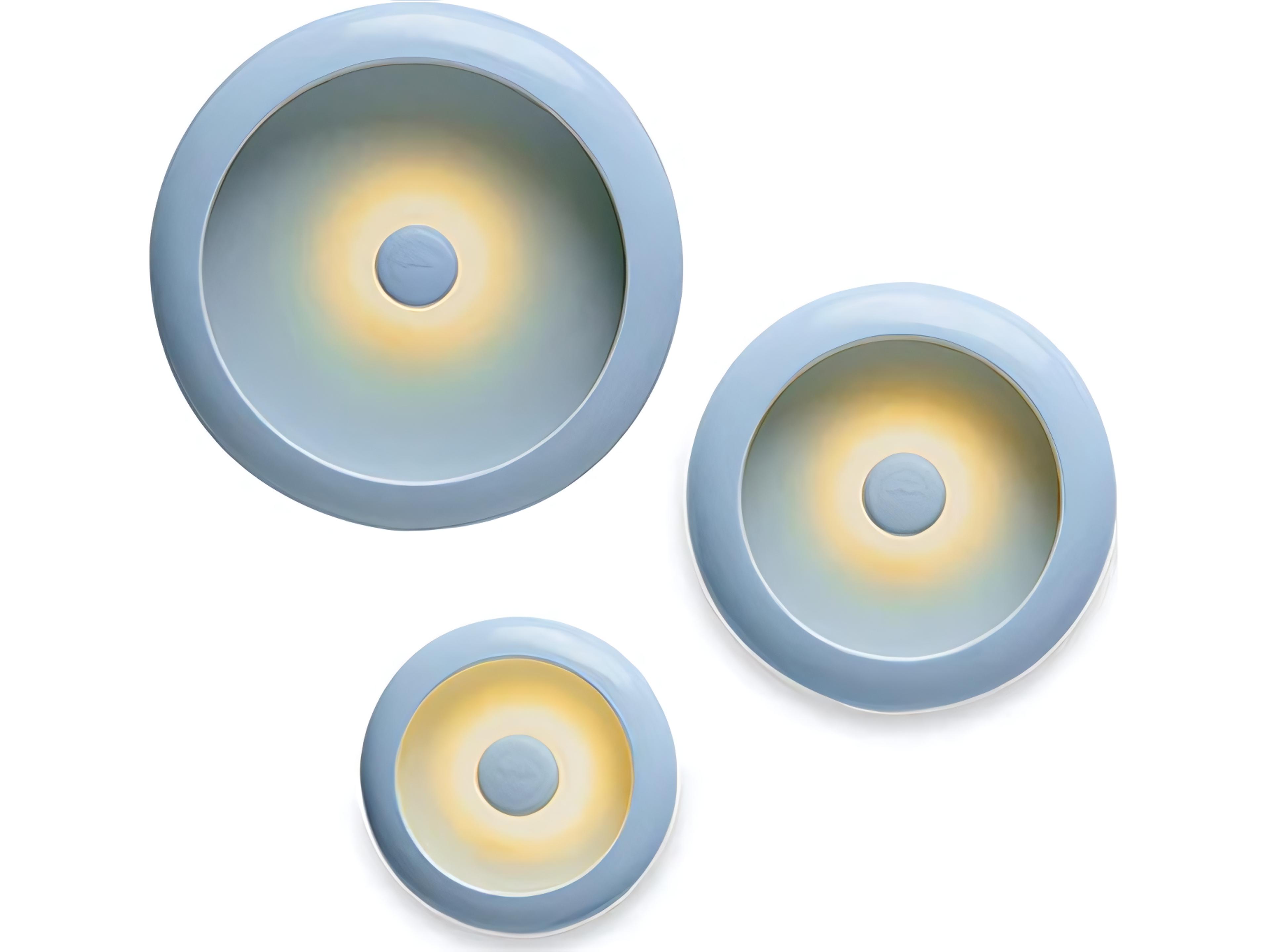 Oloha Trio Wireless Hanging Lamp Bowl Set in Jet Blue